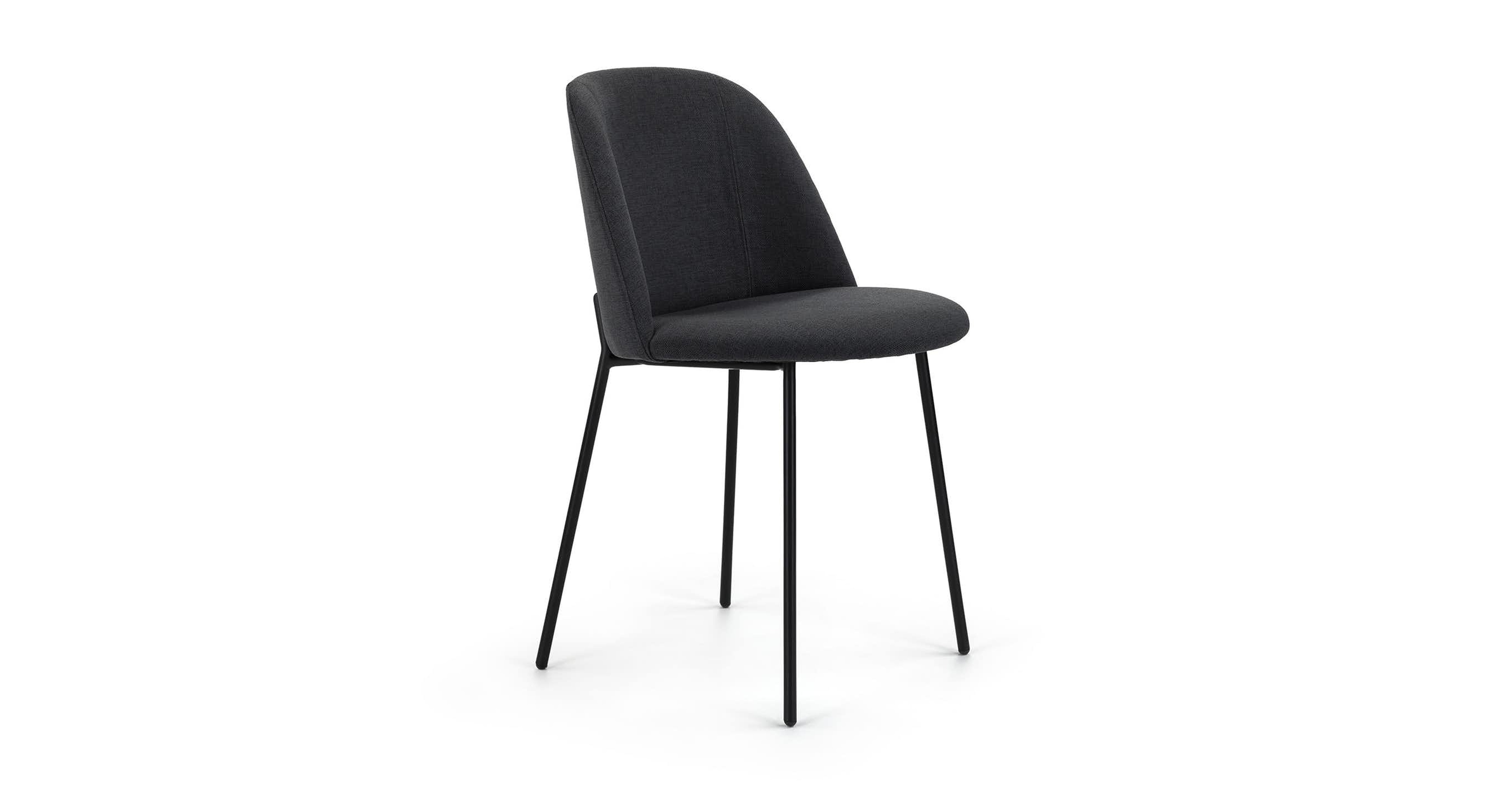 ceres flint gray and black dining chair - Article
