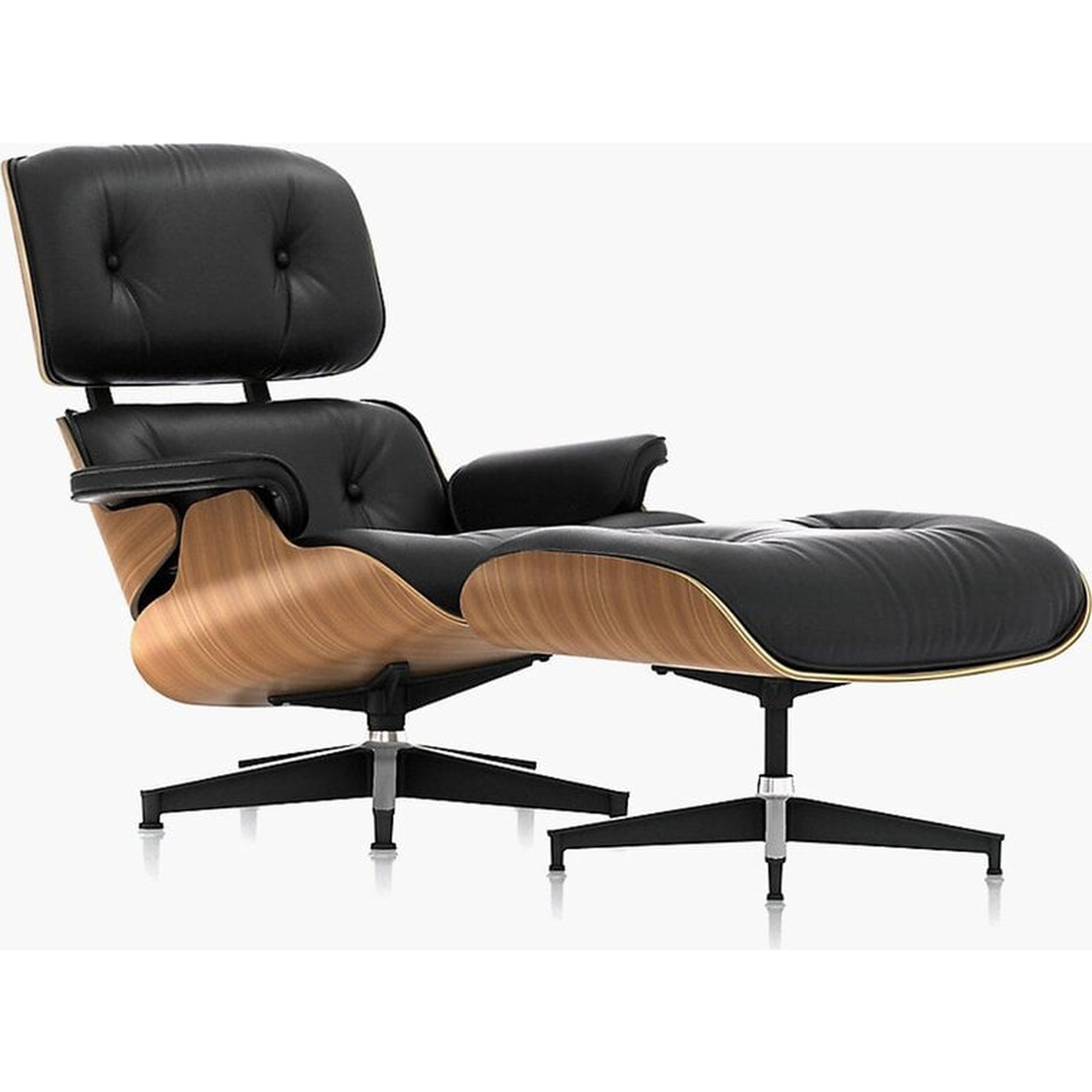 34.6" W Tufted Full Grain Leather Swivel Lounge Chair and Ottoman - Wayfair