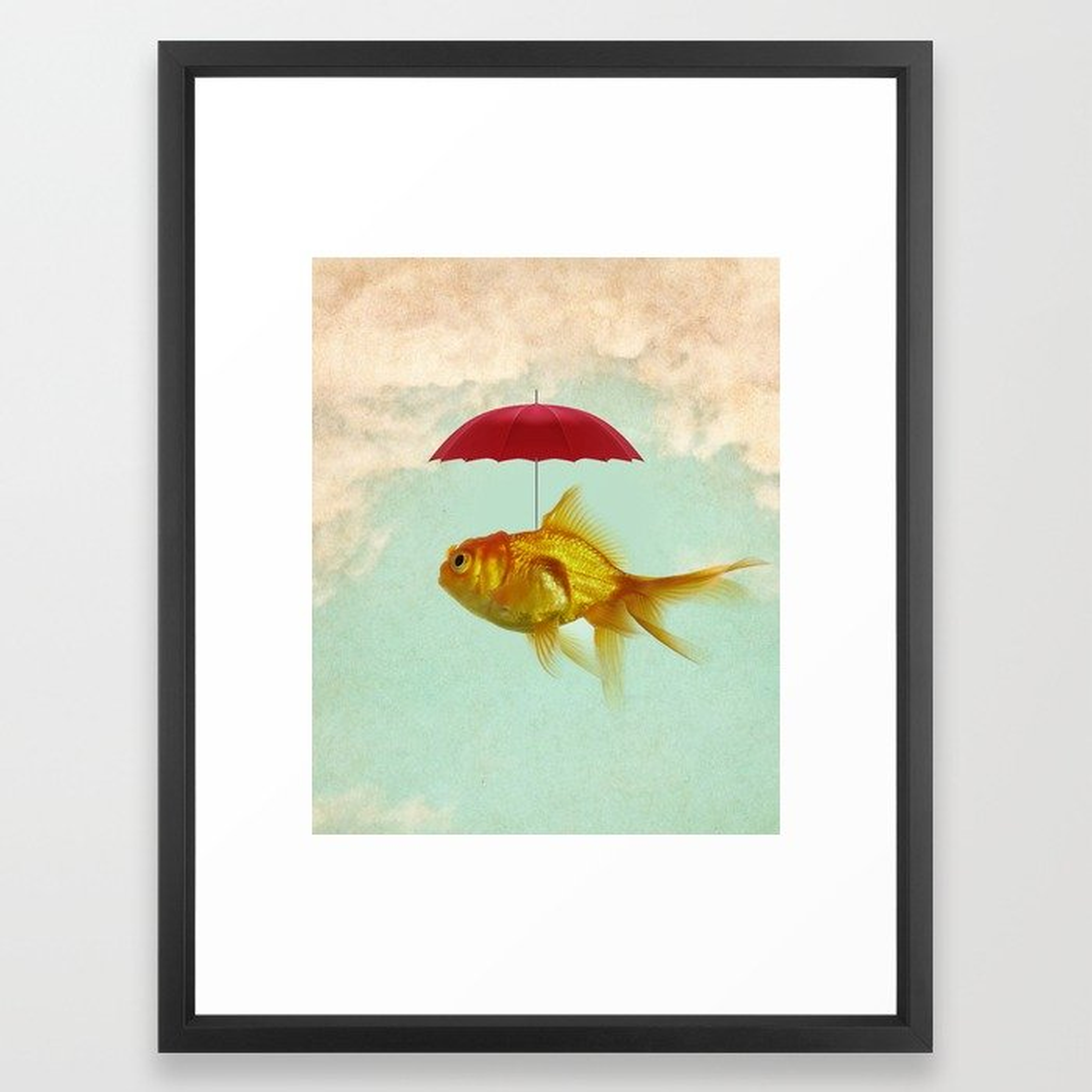 under cover goldfish 02 Framed Art Print - 20x26 - Society6
