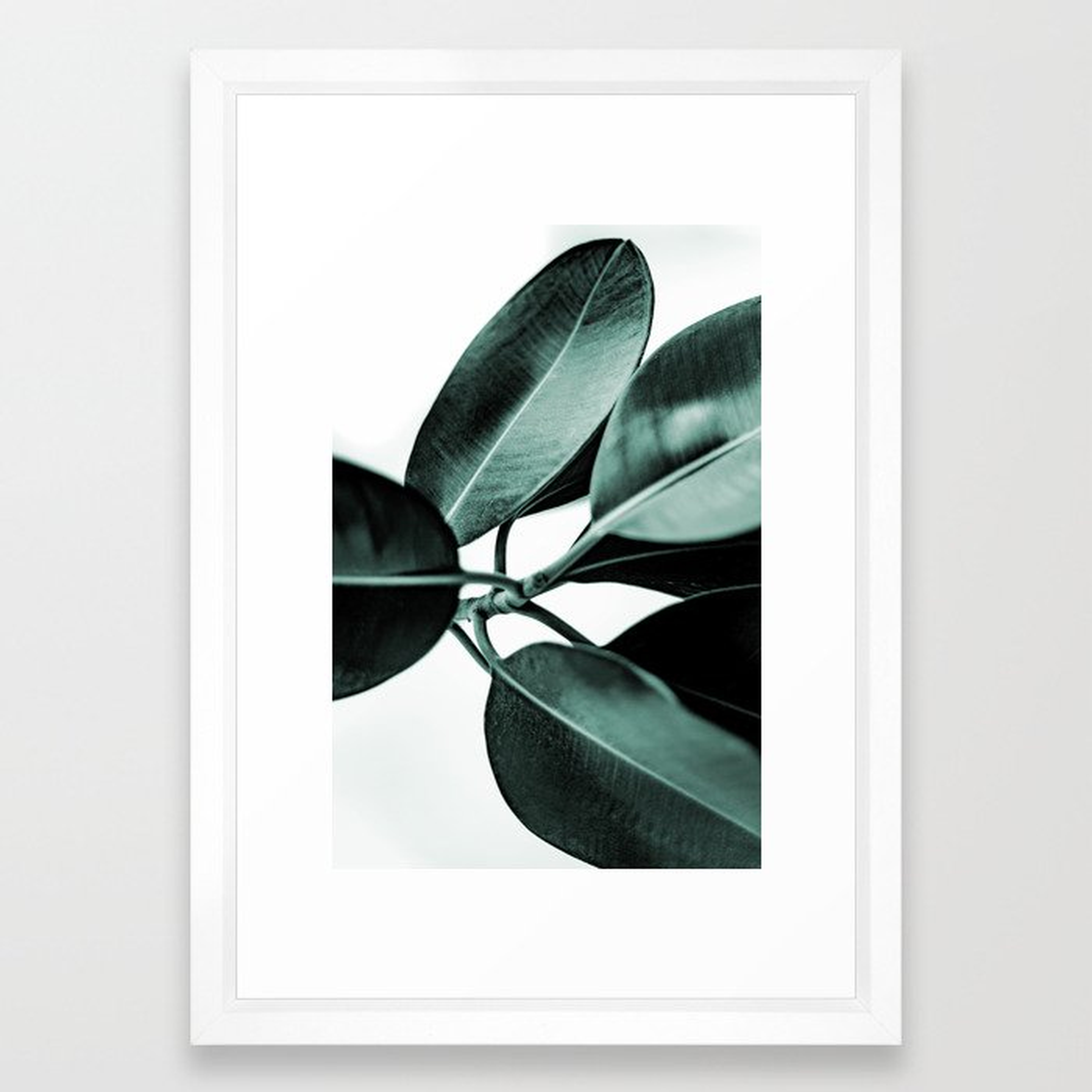 Minimal Rubber Plant Framed Art Print - Society6