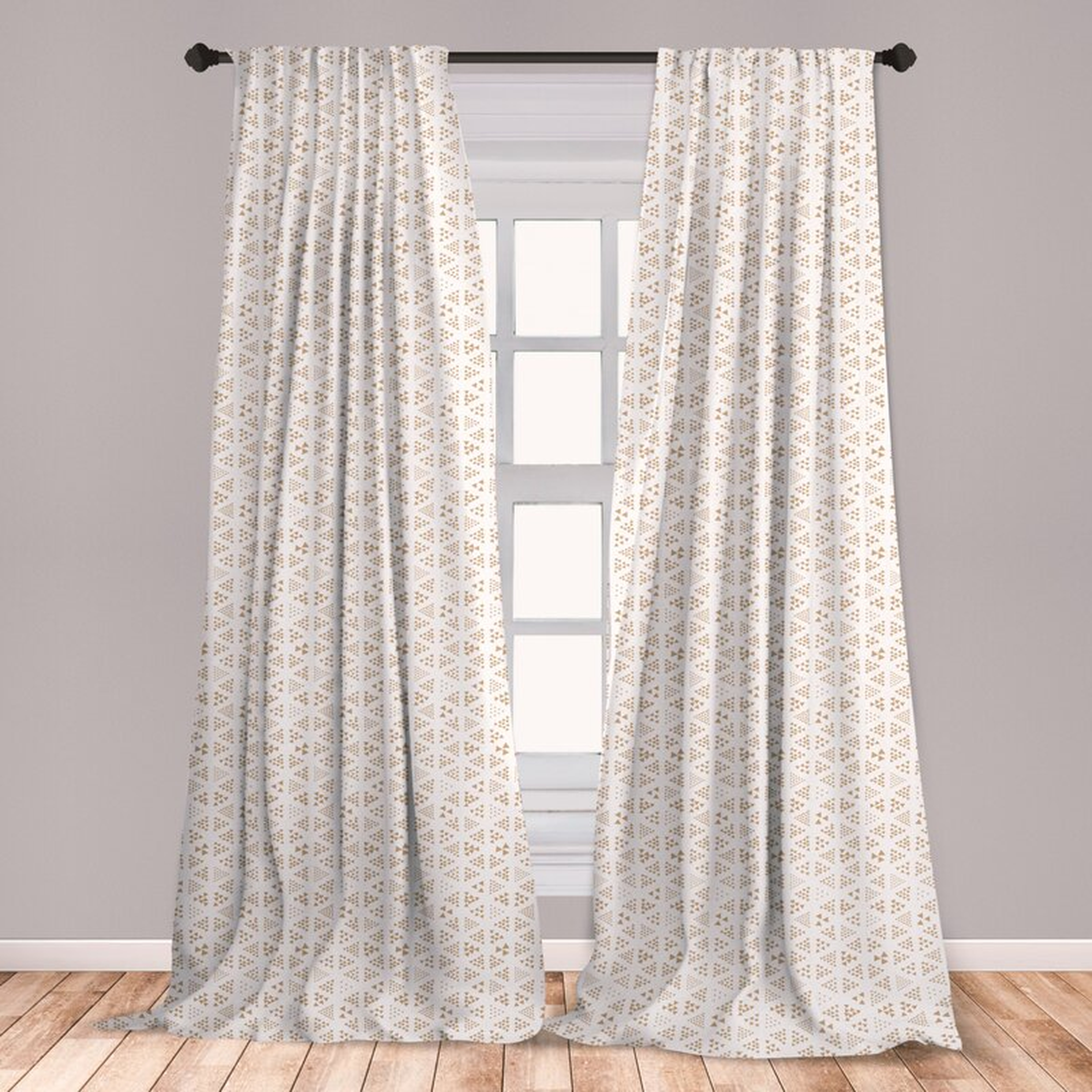 Art Deco Geometric Room Darkening Rod Pocket Curtain Panels (Set of 2) - Wayfair