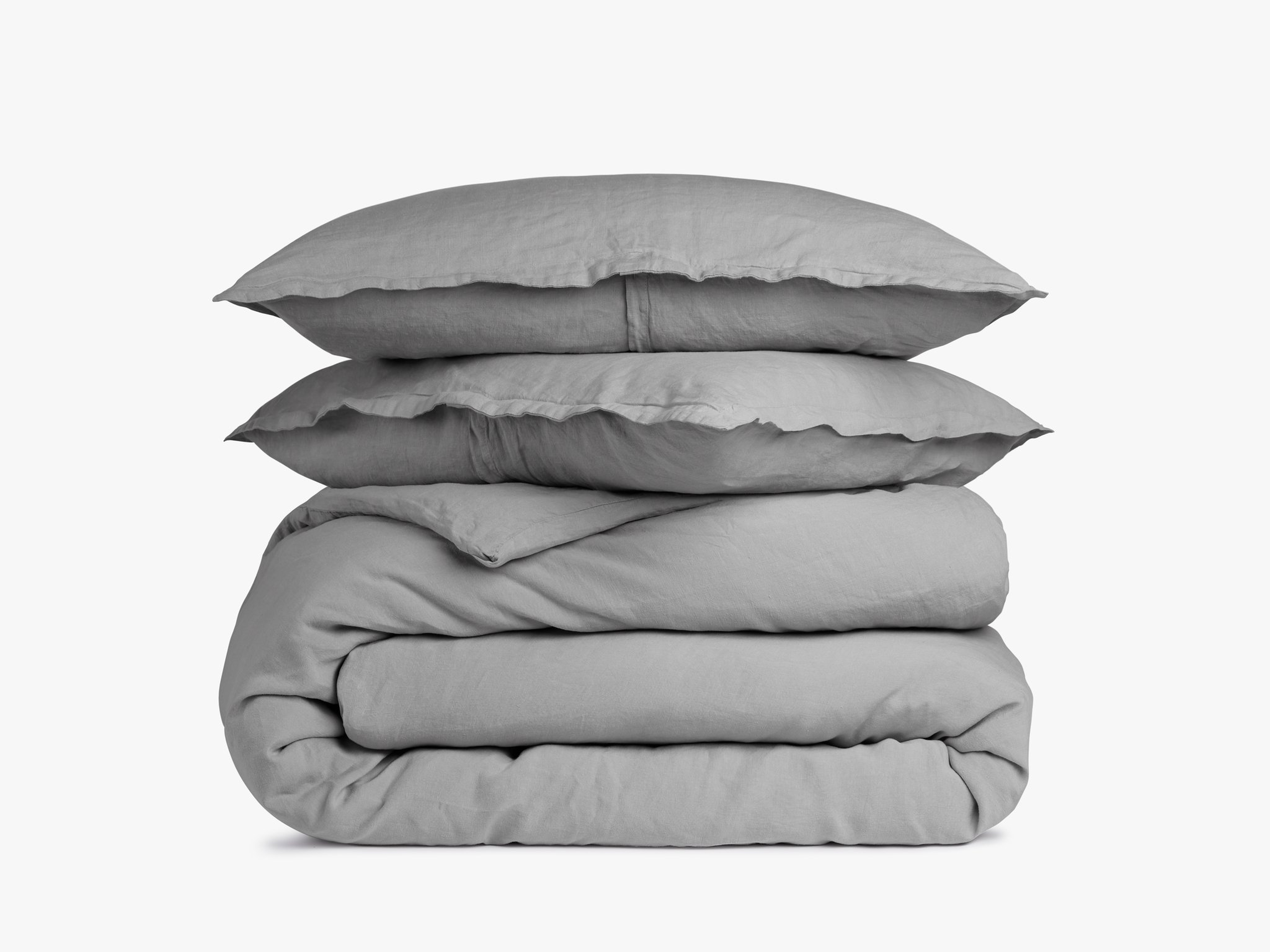 Full/Queen Linen Duvet Cover Set in Grey - Parachute
