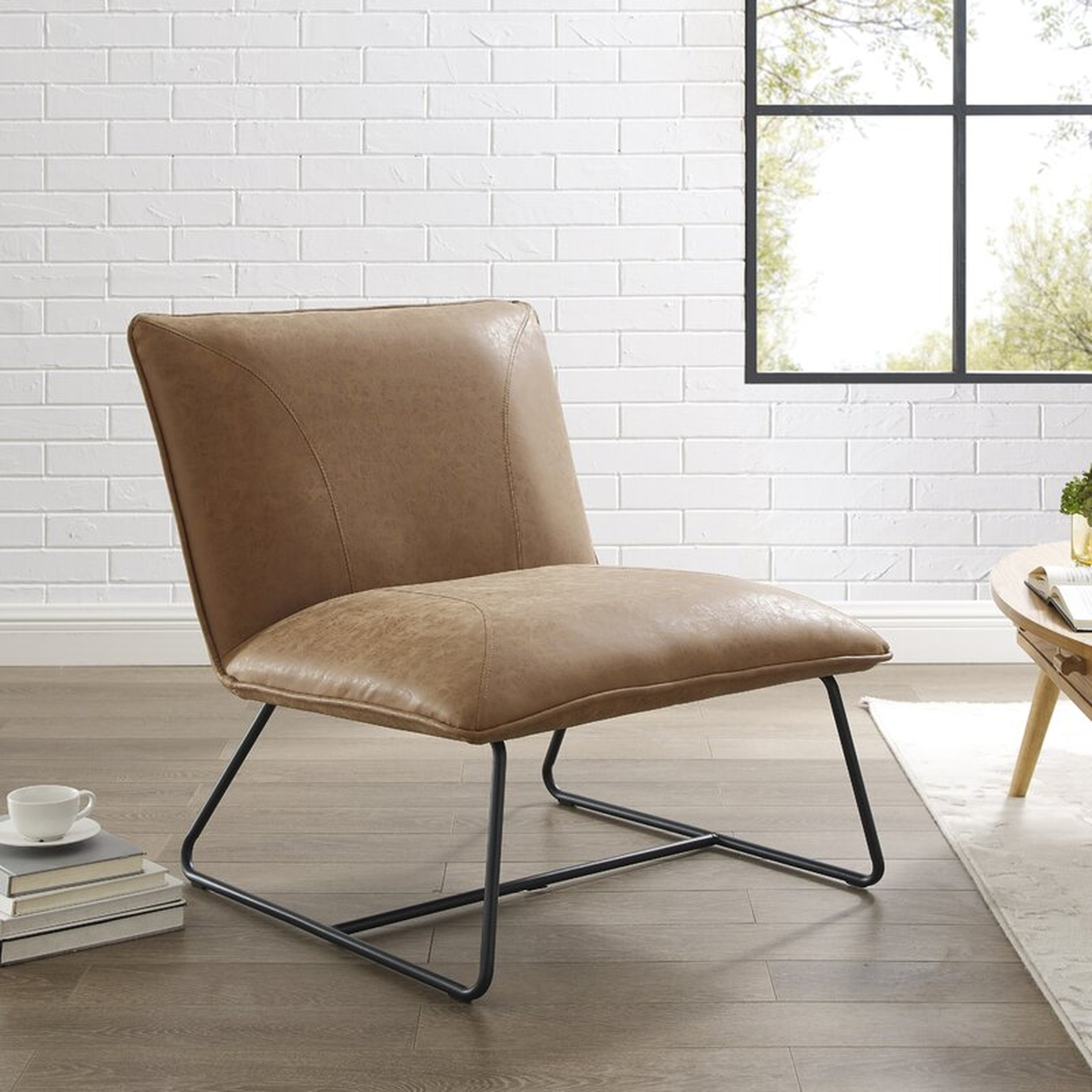 Gracinha 28.35" Wide Tufted Slipper Chair - Wayfair