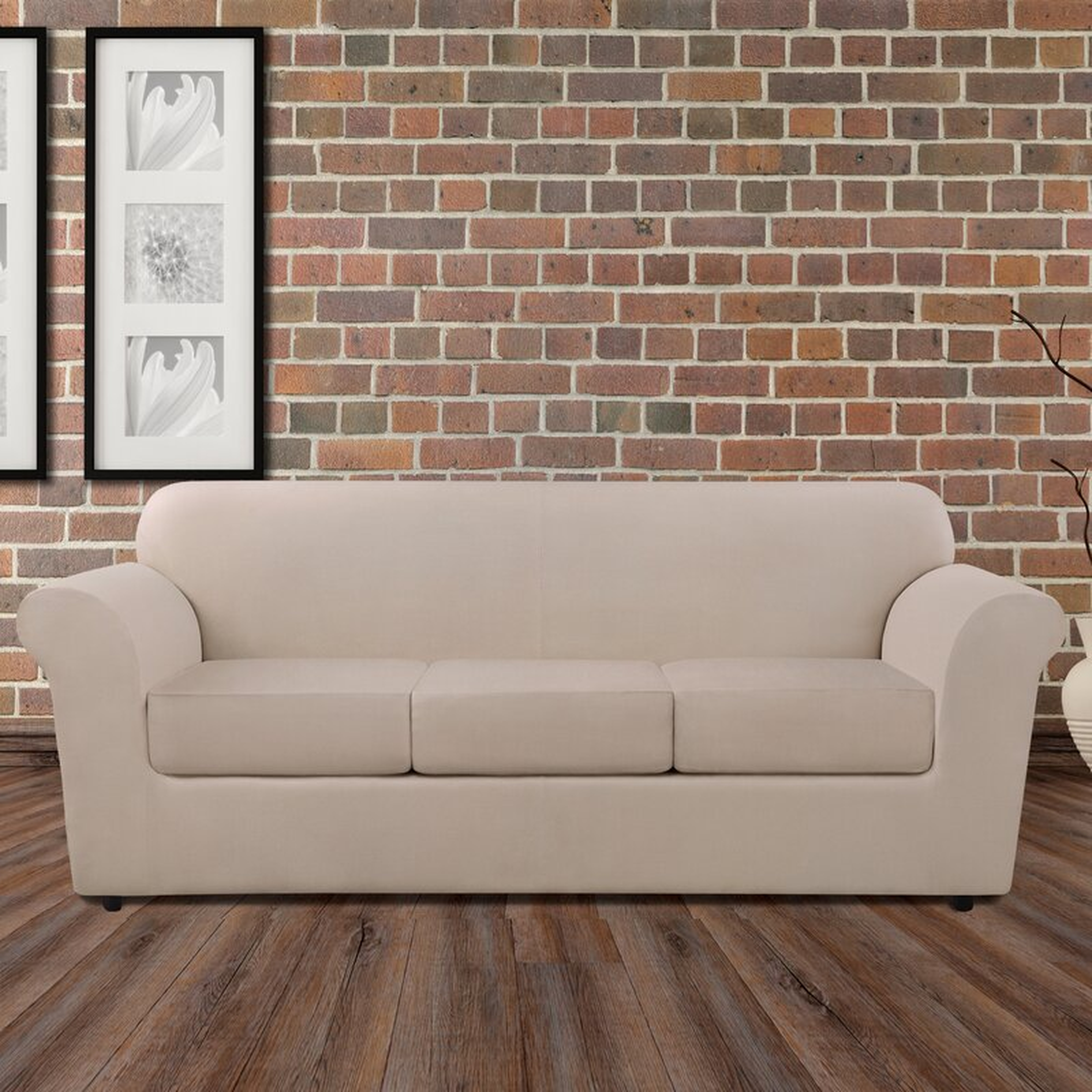Ultimate Heavyweight Stretch Leather 4 Piece Box Cushion Sofa Slipcover Set - Wayfair