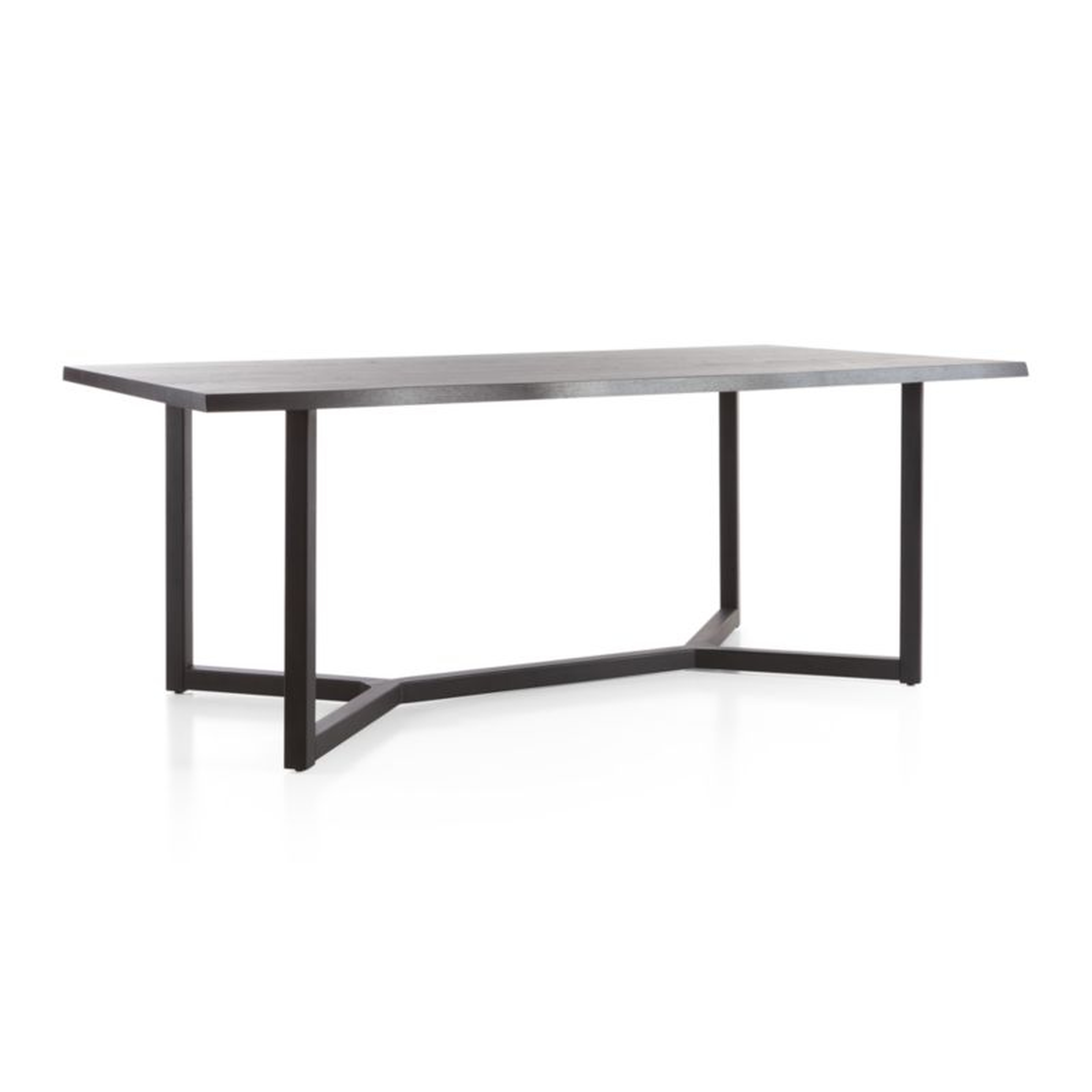 Verge 100" Black Live Edge Dining Table - Crate and Barrel