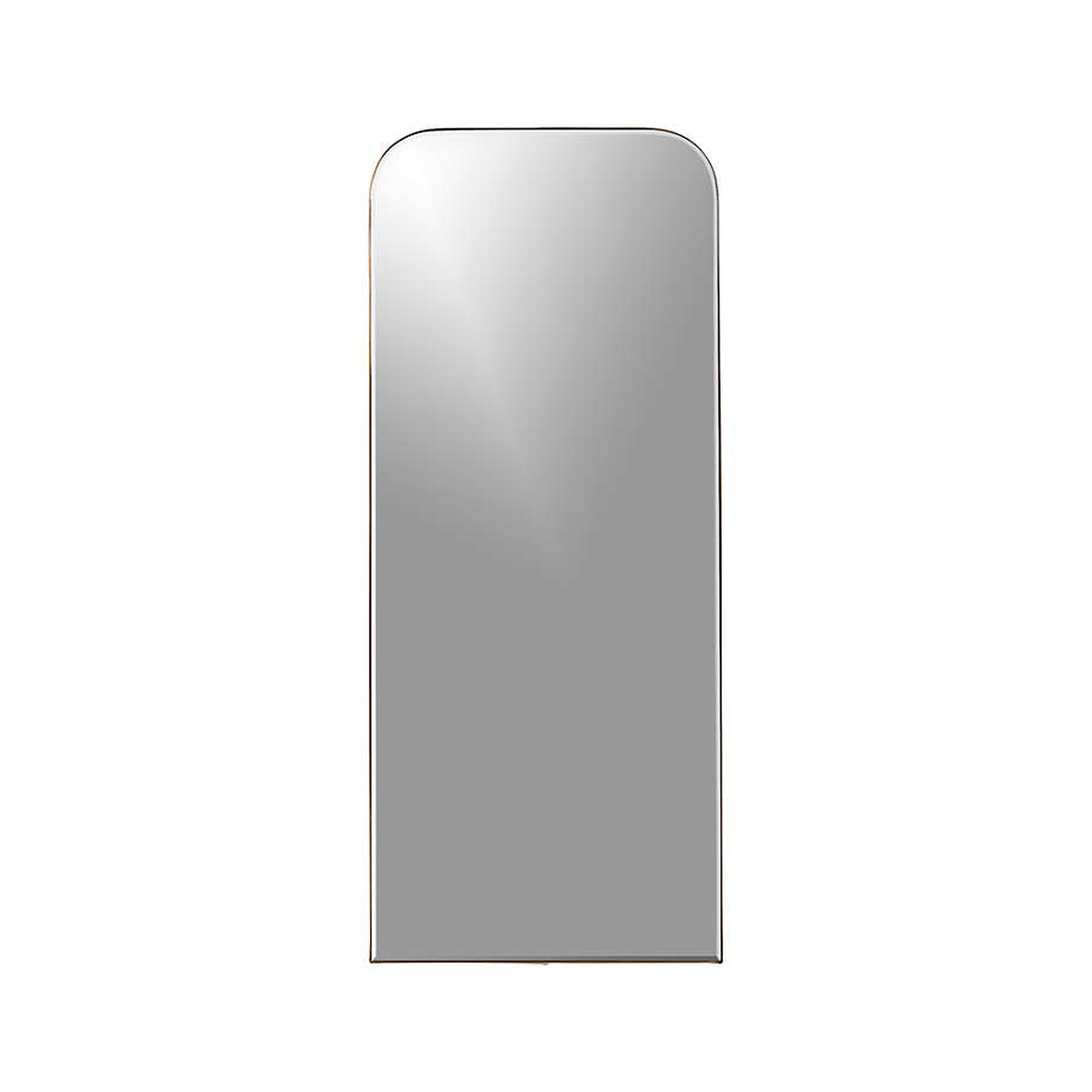 Edge Brushed Nickel Arch Floor Mirror - Crate and Barrel