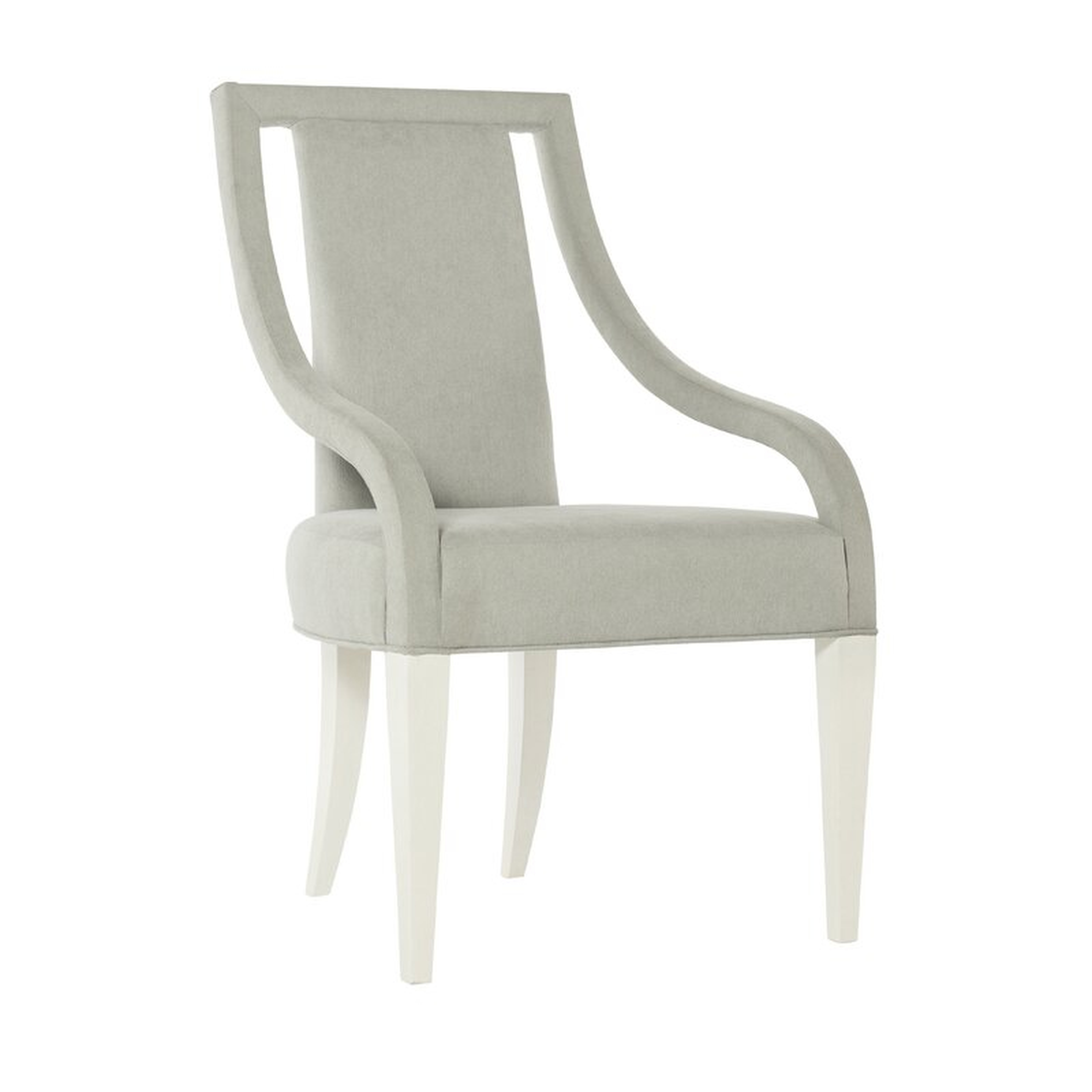 Bernhardt Calista Upholstered Arm Chair in Silken Pearl - Perigold