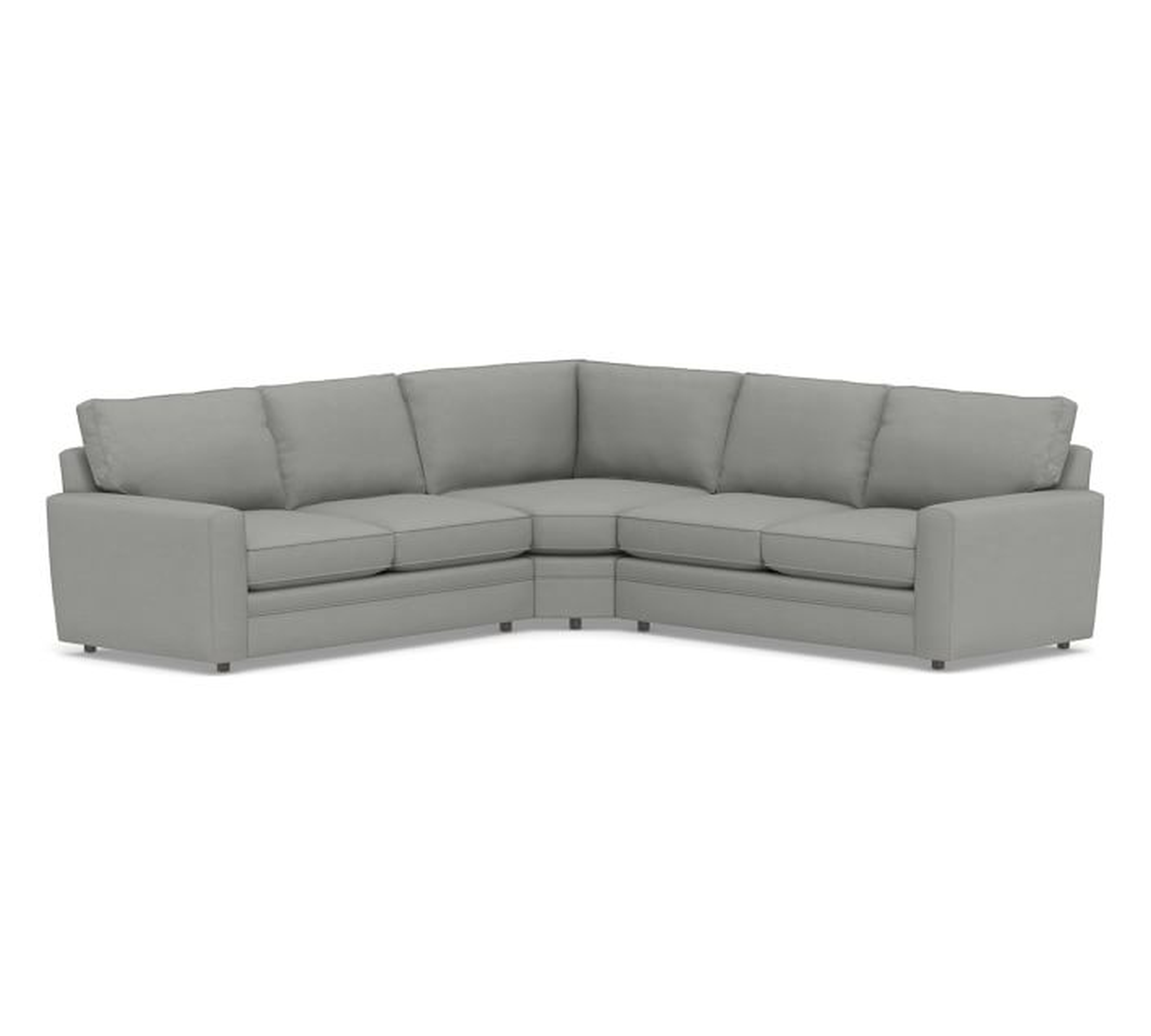 Pearce Square Arm Upholstered 3-Piece L-Sectional with Wedge - Pottery Barn