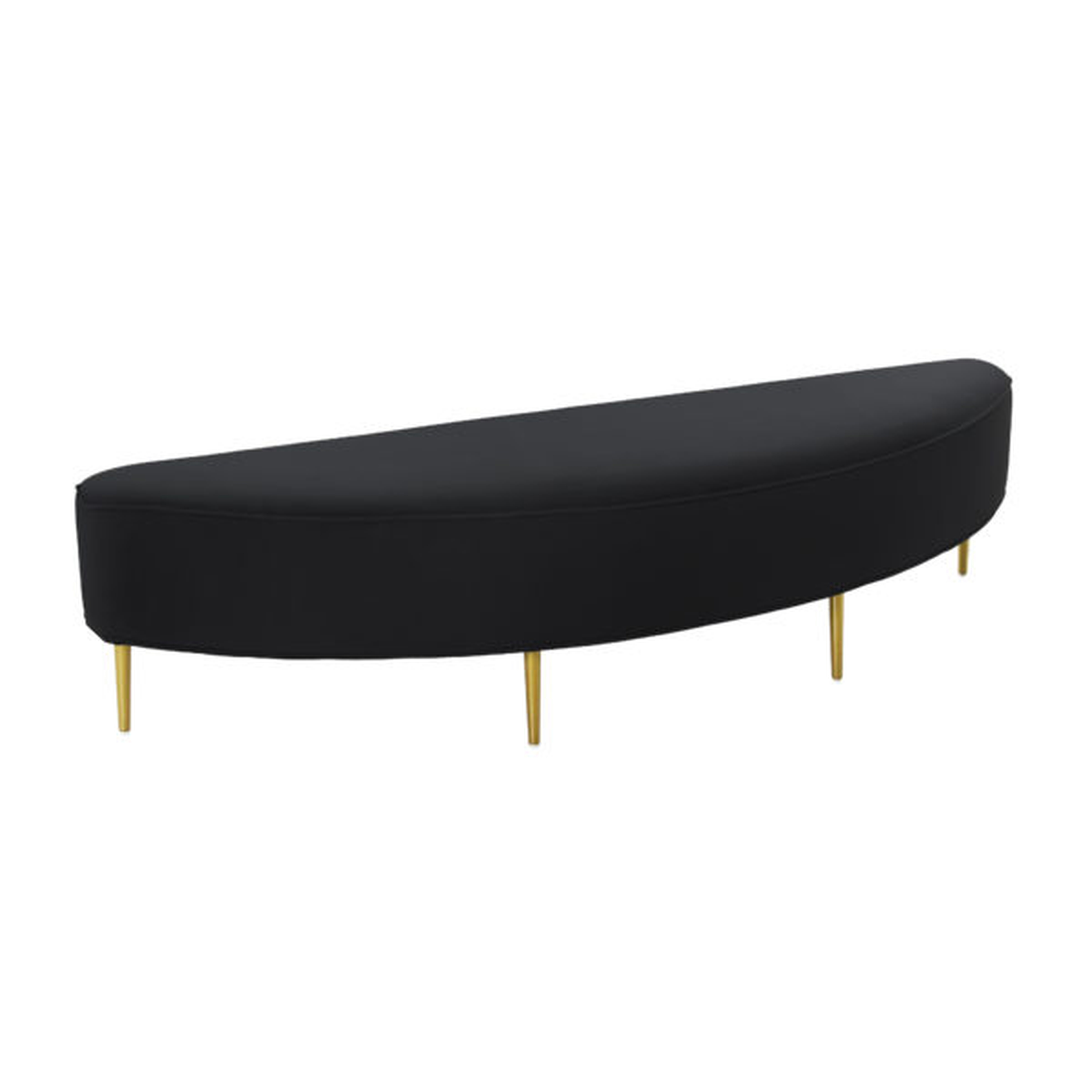 Bianca Black Velvet King Bench - TOV FURNITURE