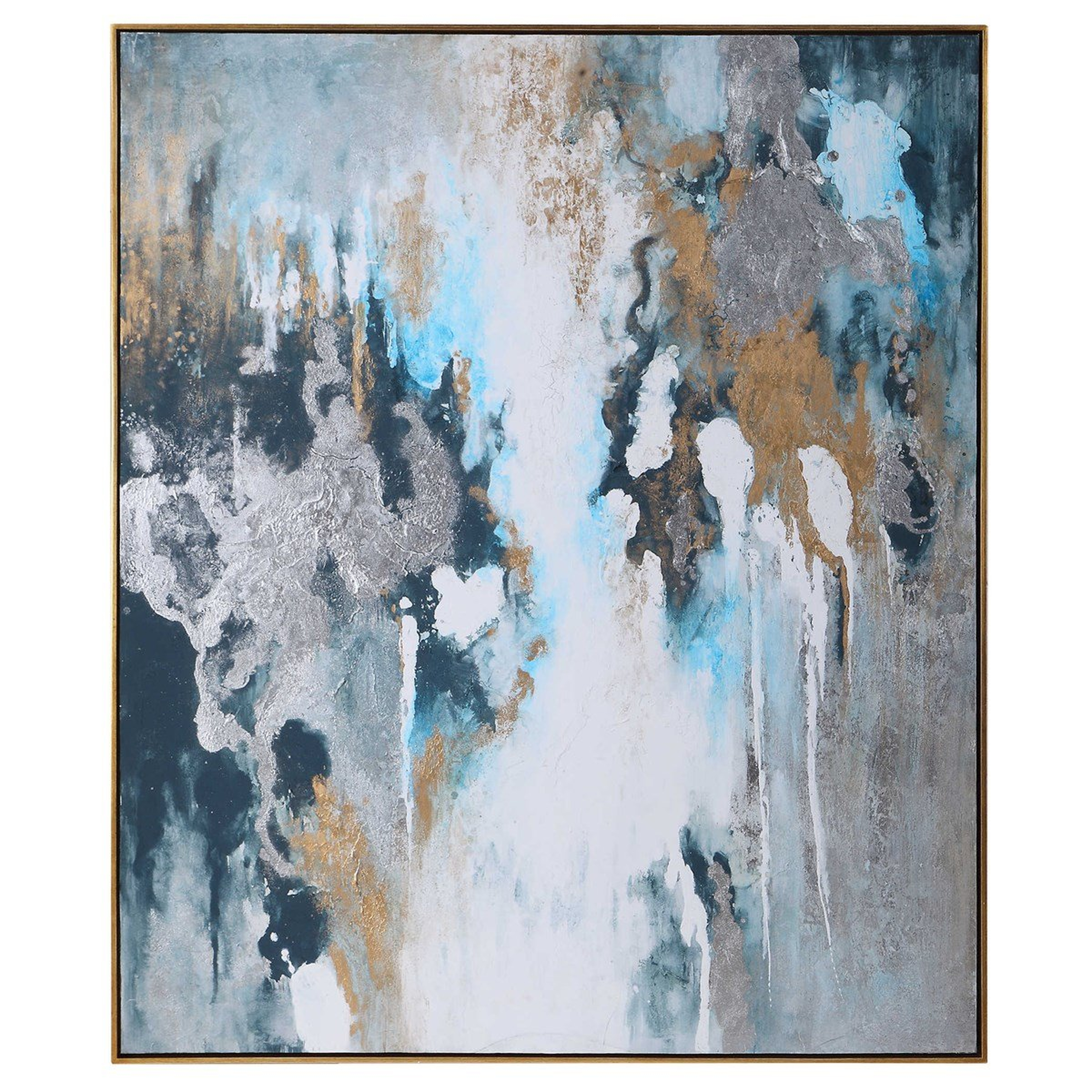 Stormy seas Hand Painted Canvas, 51" x 61" - Hudsonhill Foundry