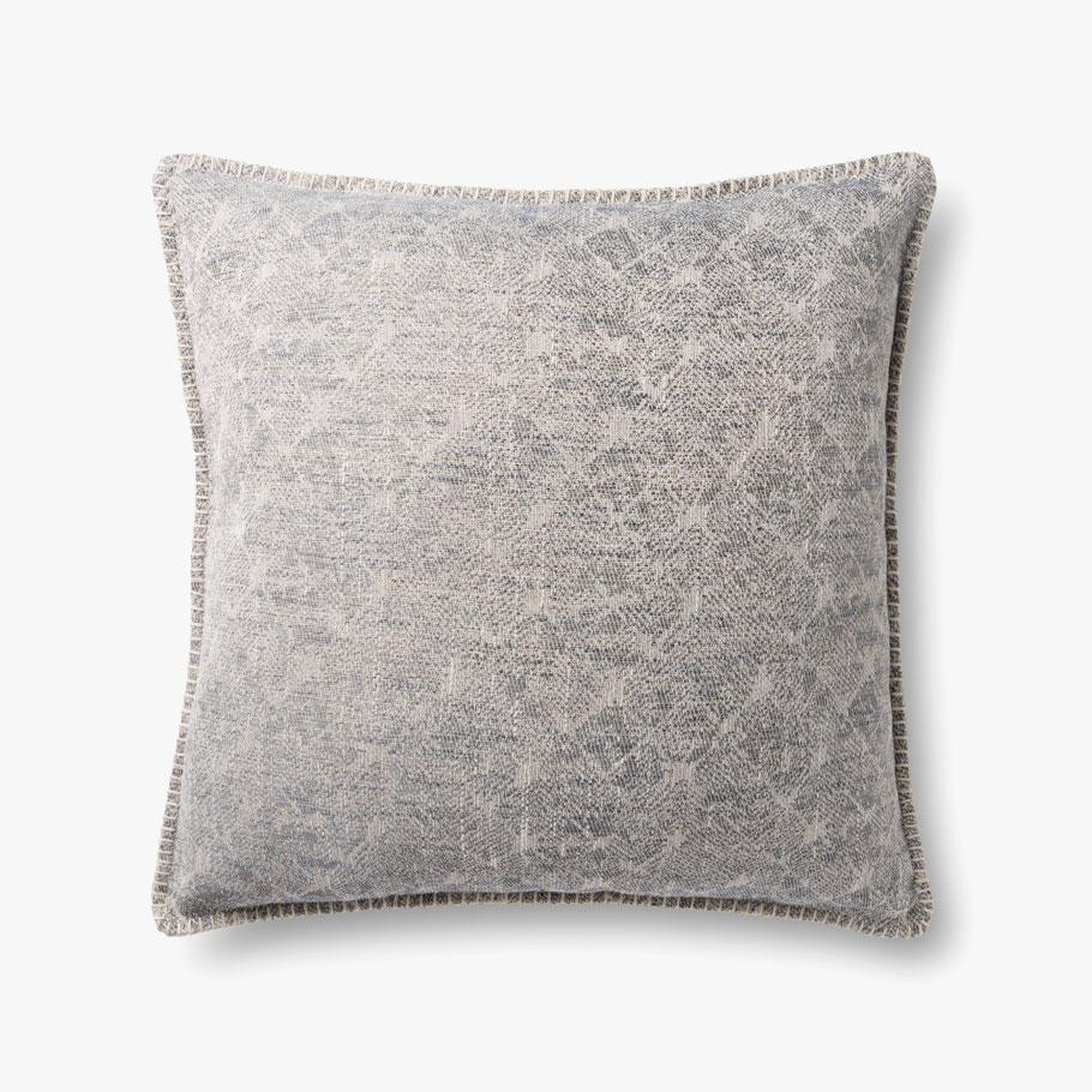 P0890 Grey Pillow / 22" x 22" cover only - Loma Threads