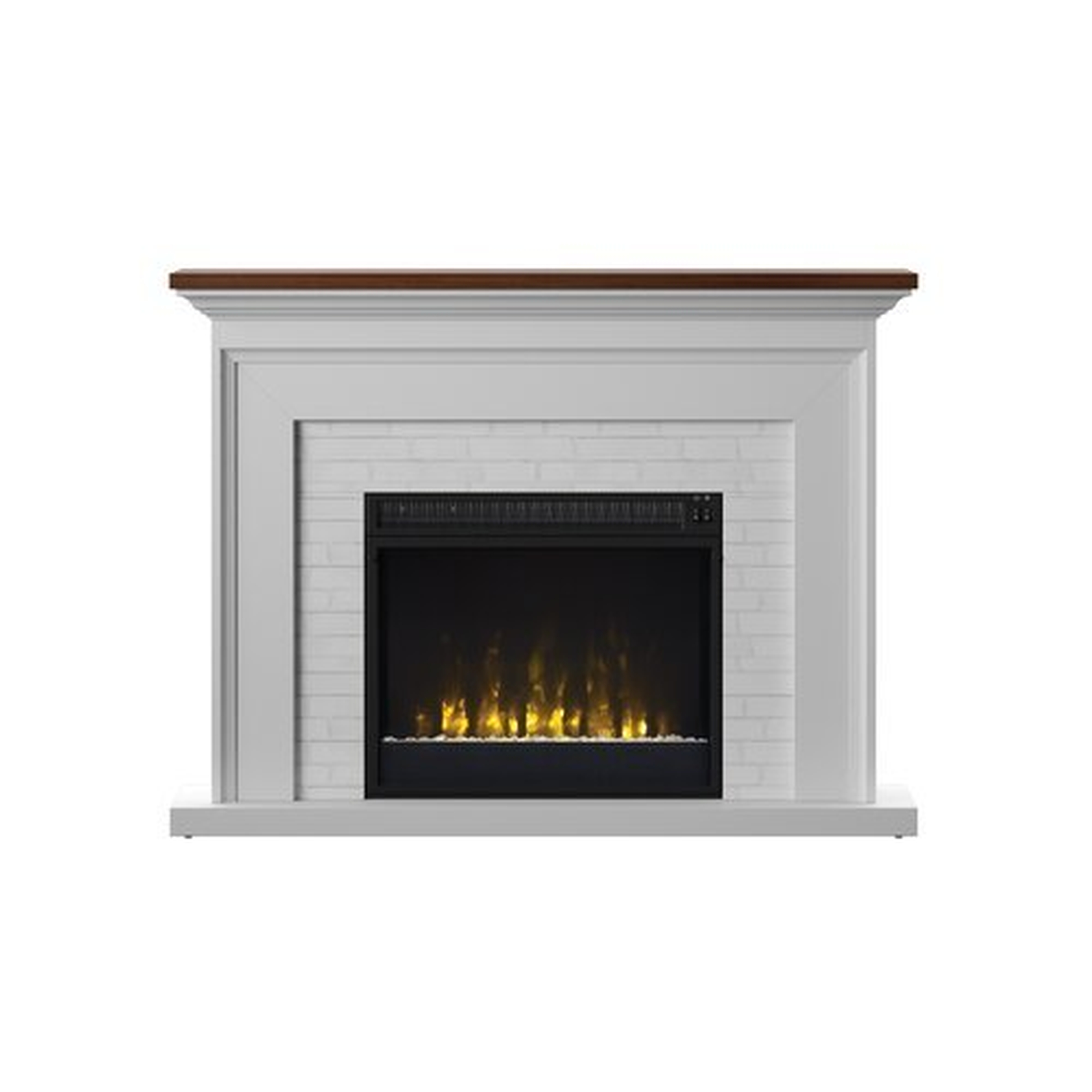 Ellington Circle 47.38'' W Electric Fireplace - White - Wayfair