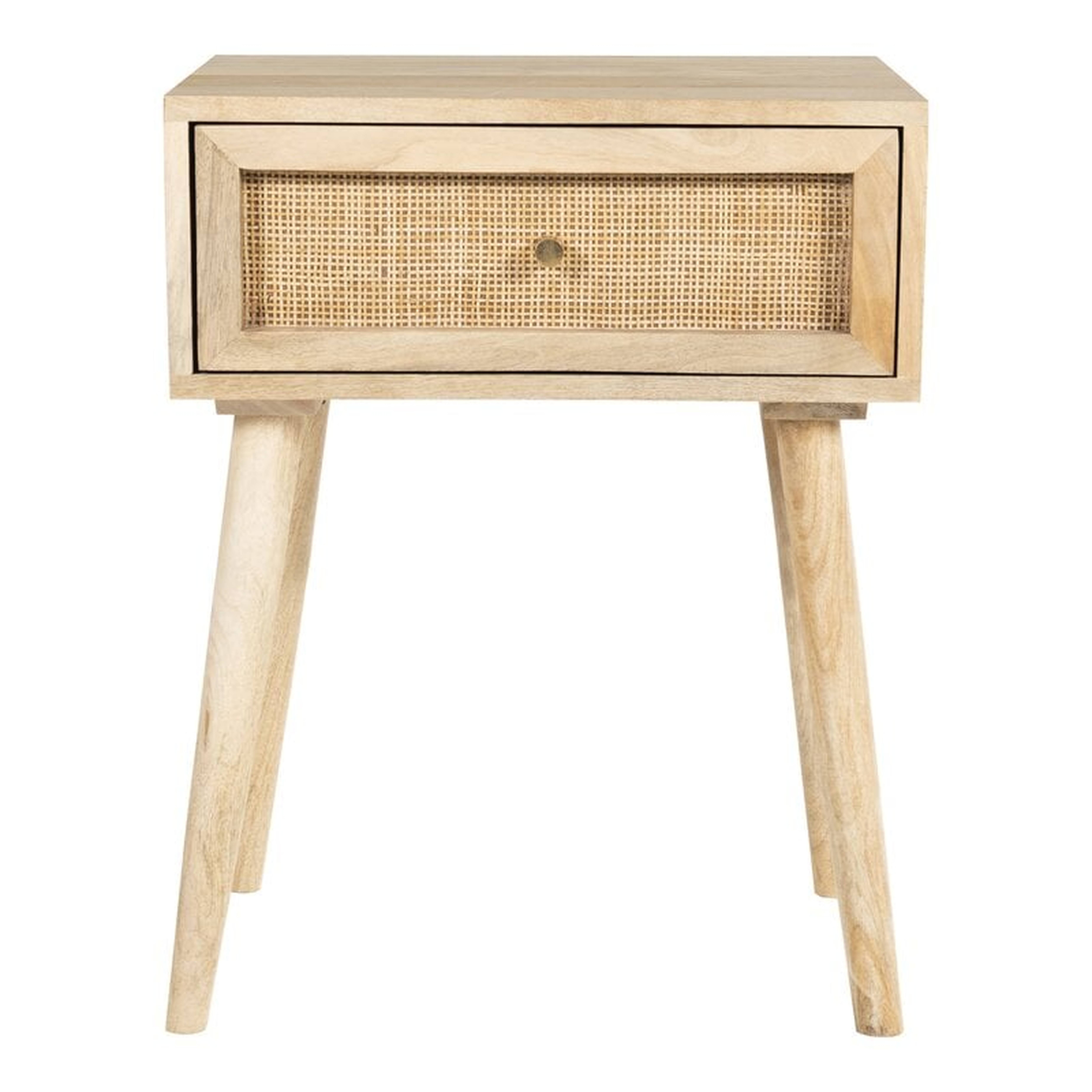 Nico 23'' Tall Solid Wood End Table with Storage - Wayfair
