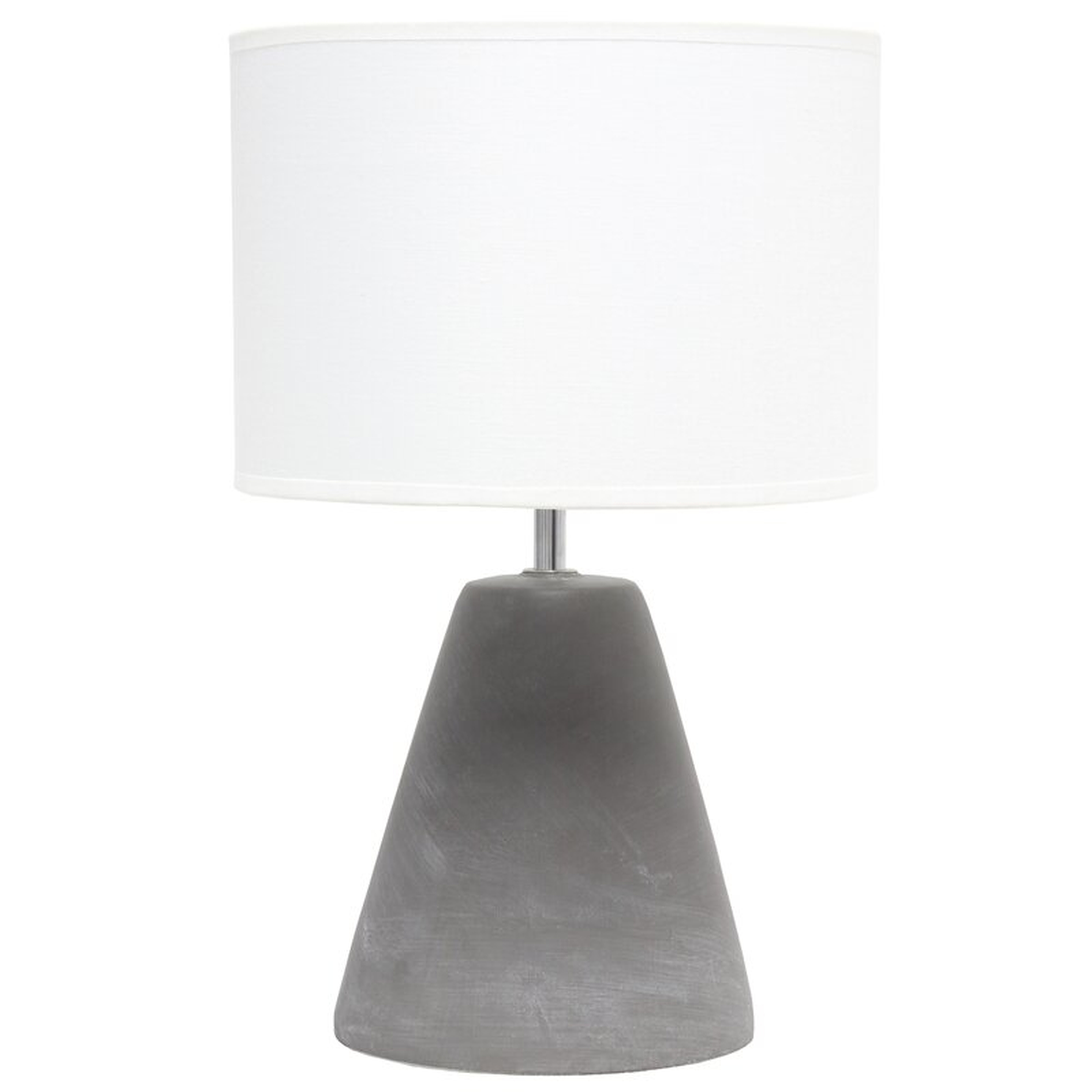 Aleah 14.2" Gray Table Lamp / White - Wayfair