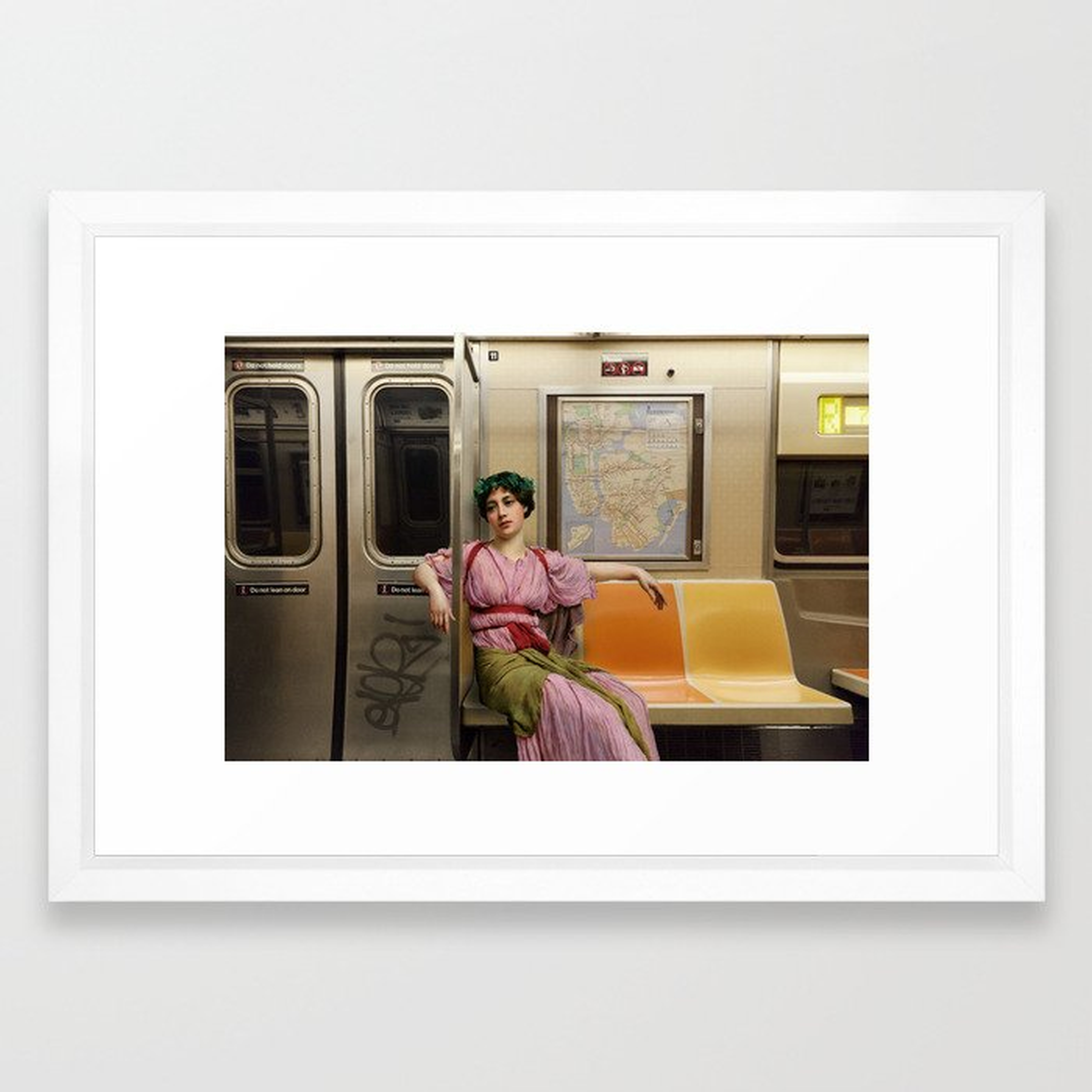 Ladies Who Commute III Framed Art Print by Side Dimes - Society6