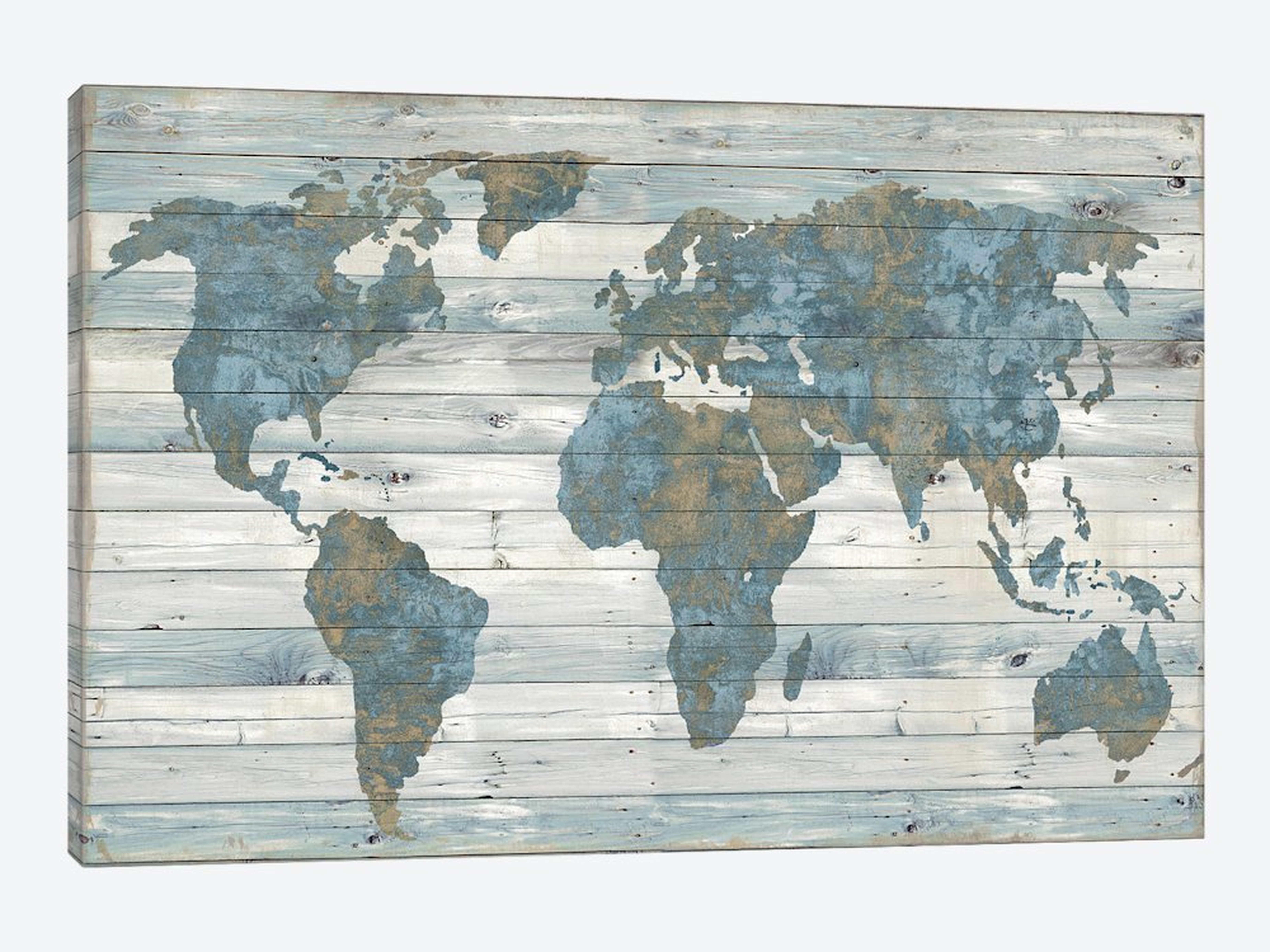 'World Map on Wood' Print on Canvas - Wayfair