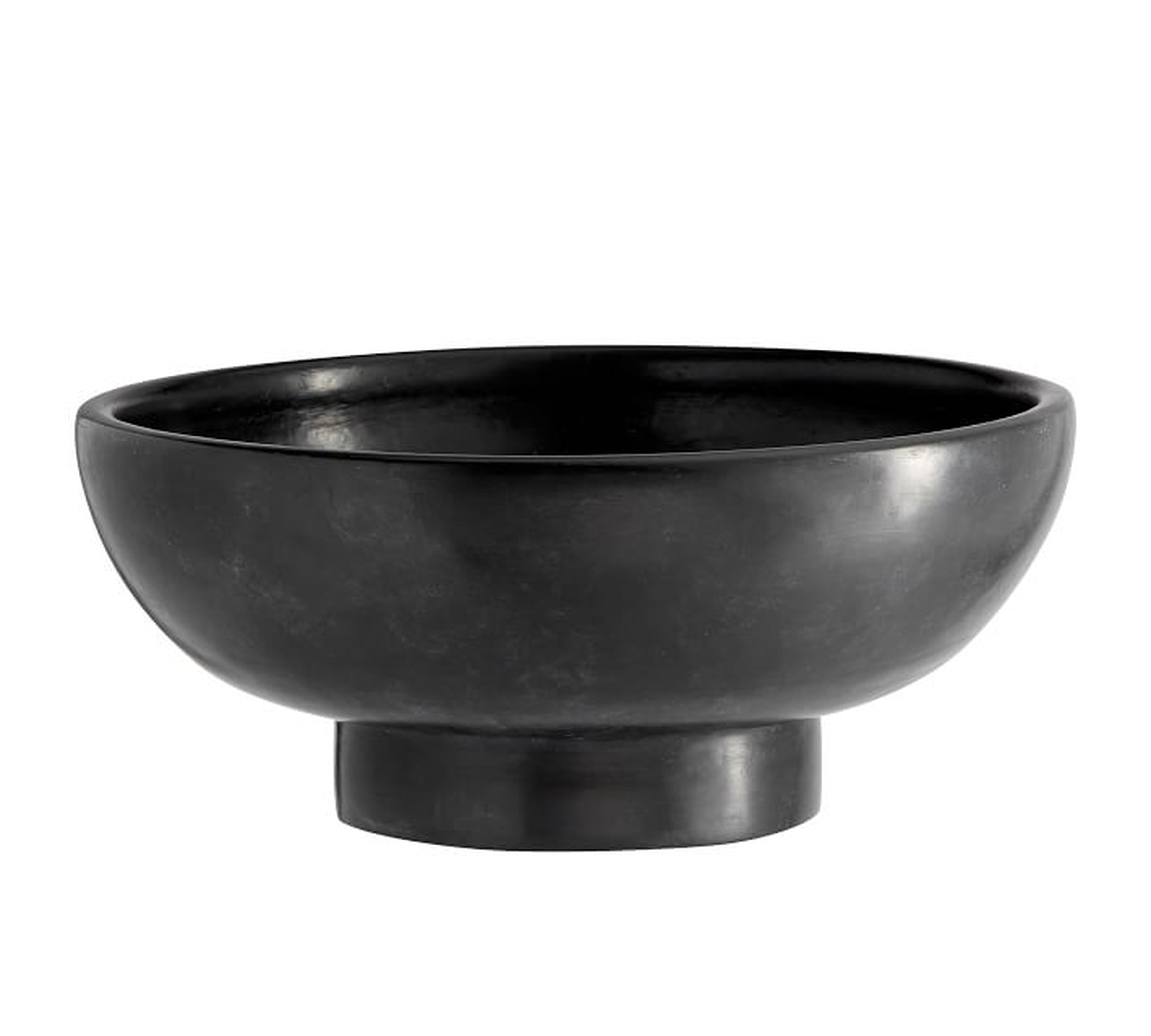 Orion Handcrafted Terracotta Bowl, Small, Black - Pottery Barn