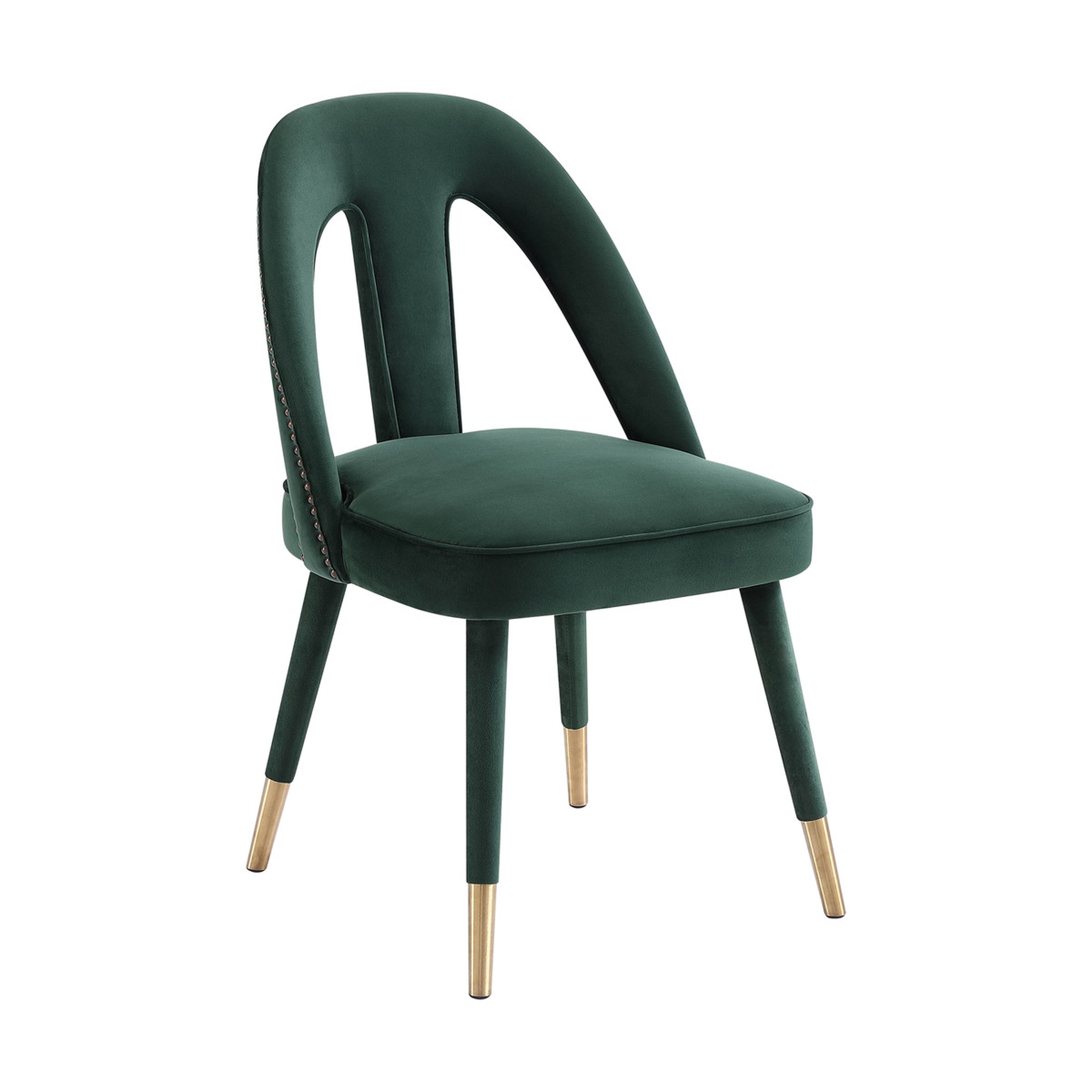 Petra Forest Green Velvet Side Chair - Maren Home