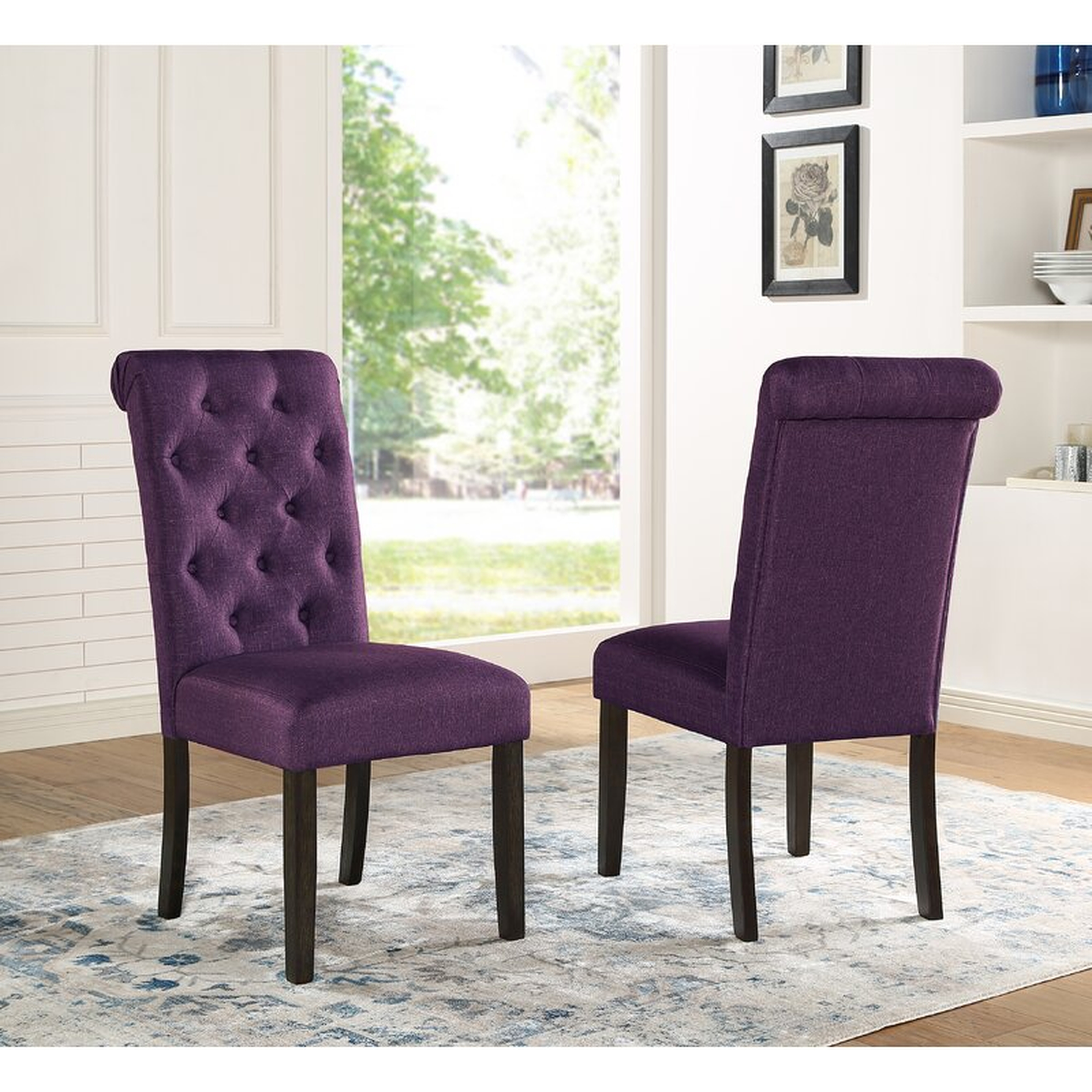 Evelin Tufted Parsons Chair (Set of 2) - Wayfair