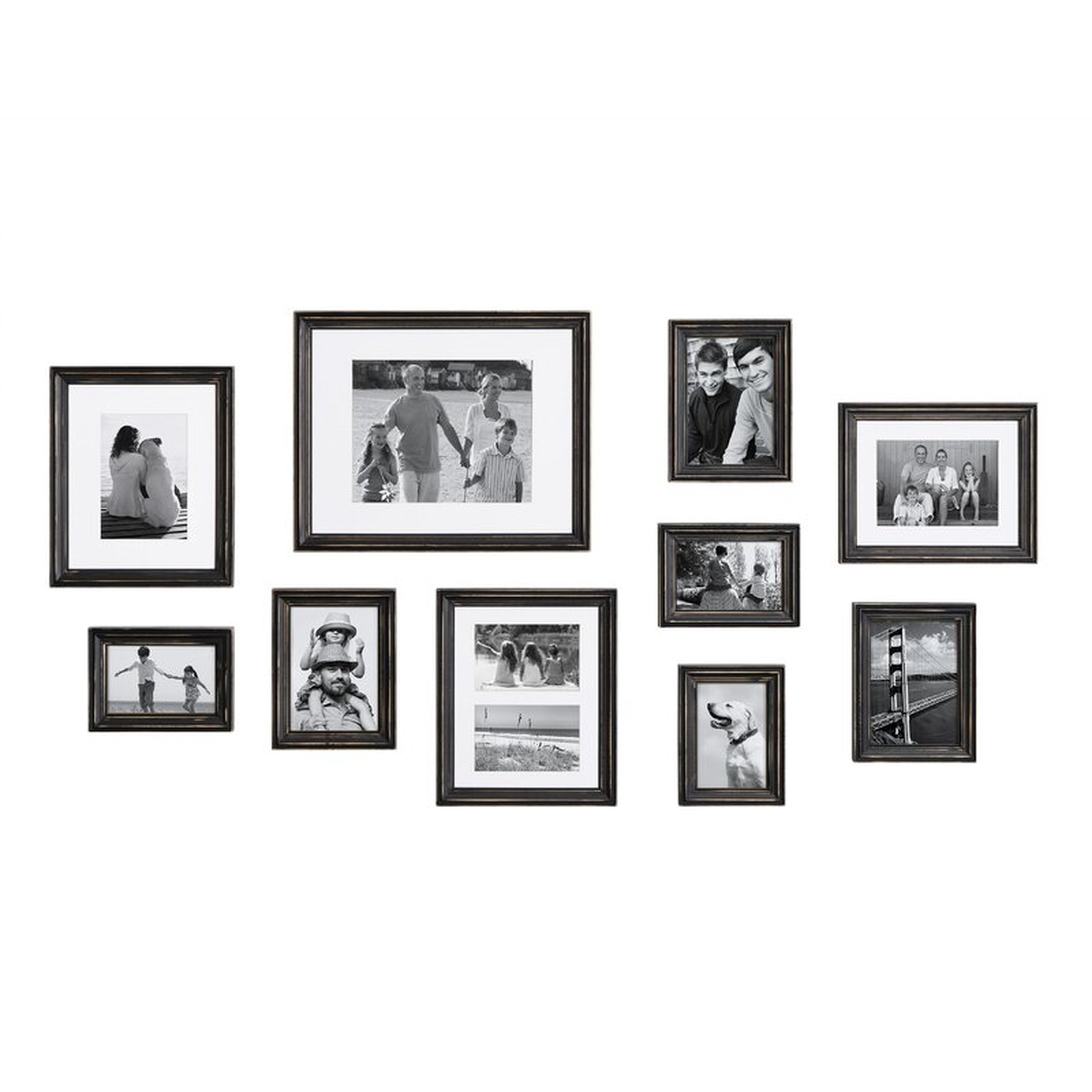 10 Piece Sturminster Gallery Picture Frame Set / Black - Wayfair