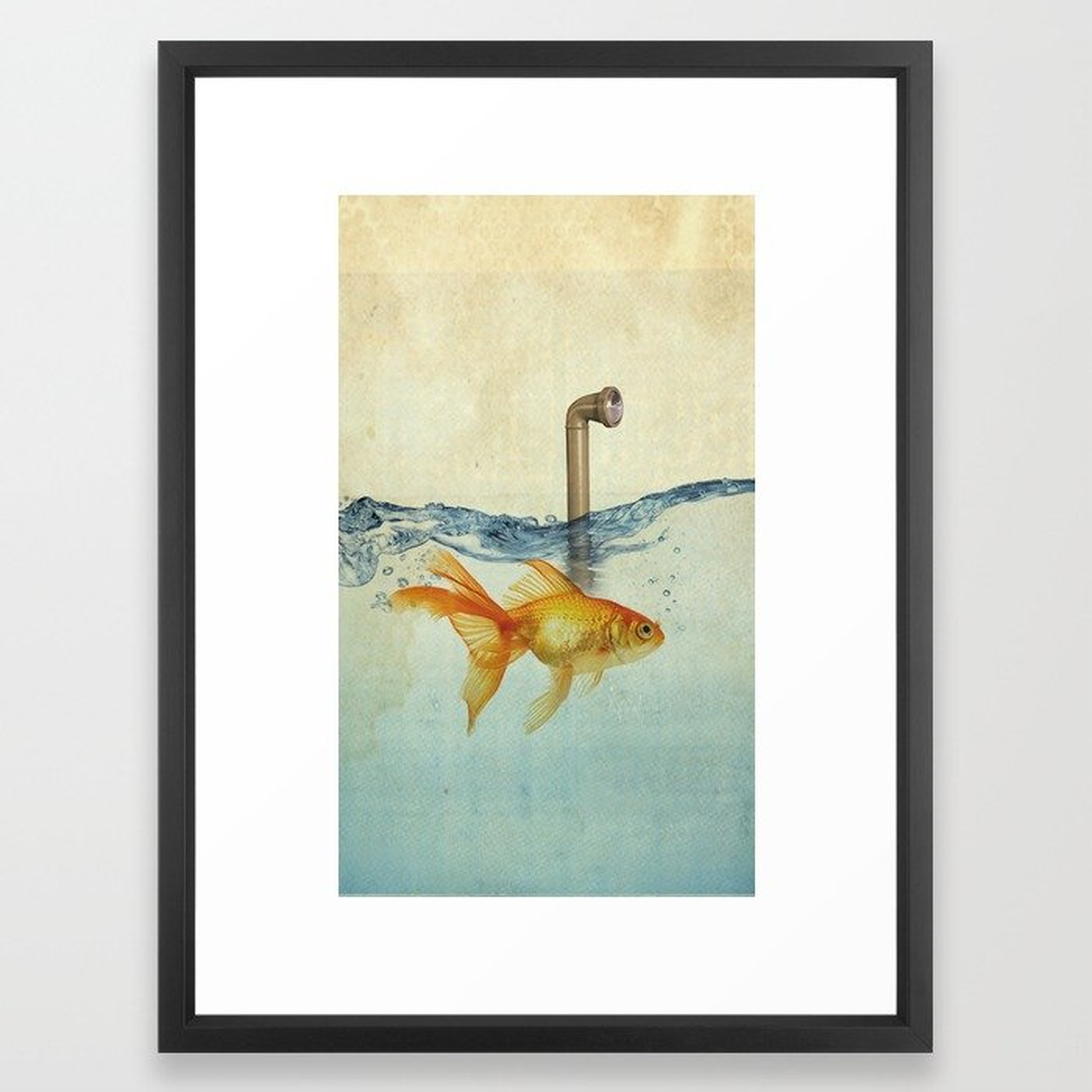 periscope goldfish Framed Art Print - 20x26 - Society6