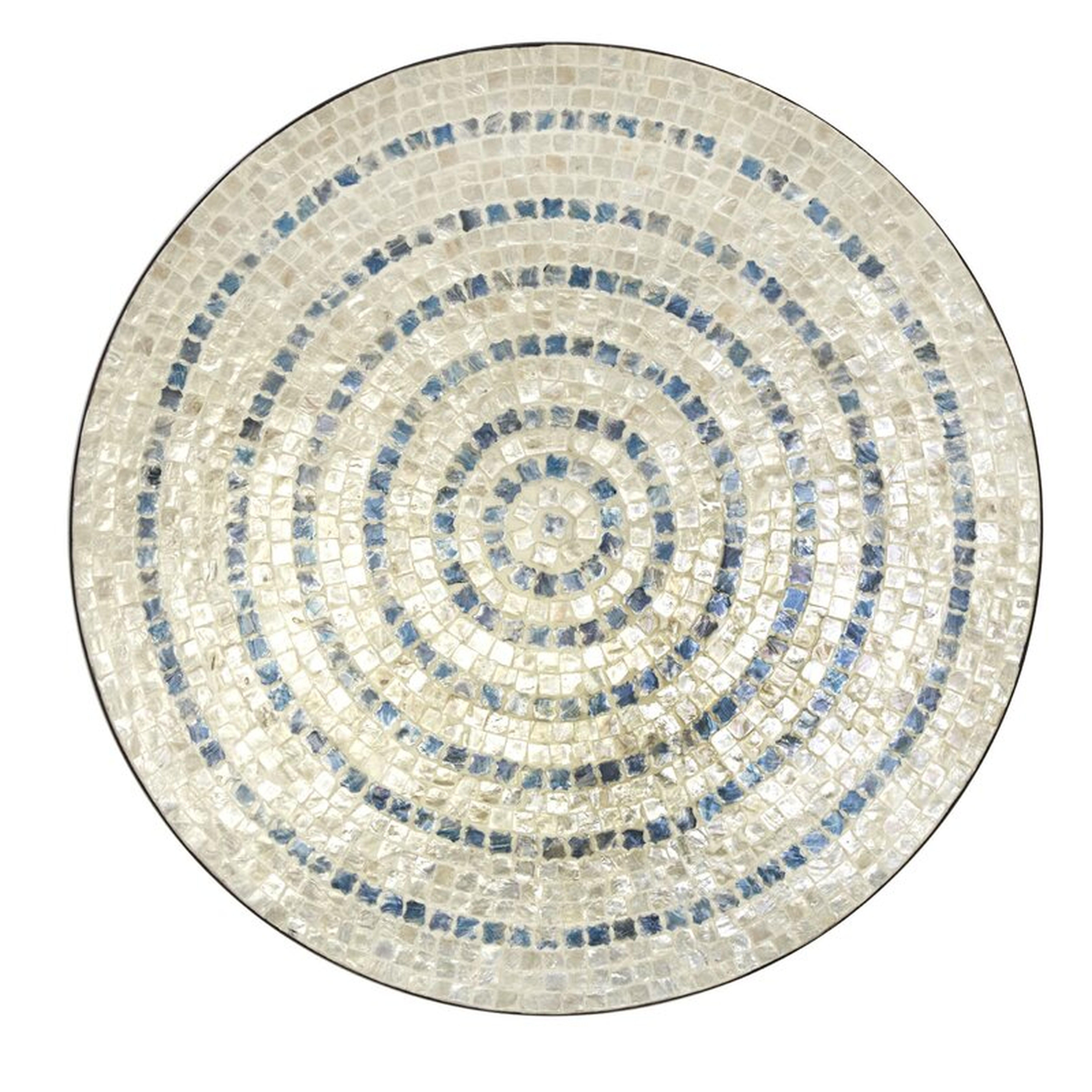 Beige Mother of Pearl Handmade Mosaic Plate Wall Decor 27" x 4" x 27" - Wayfair