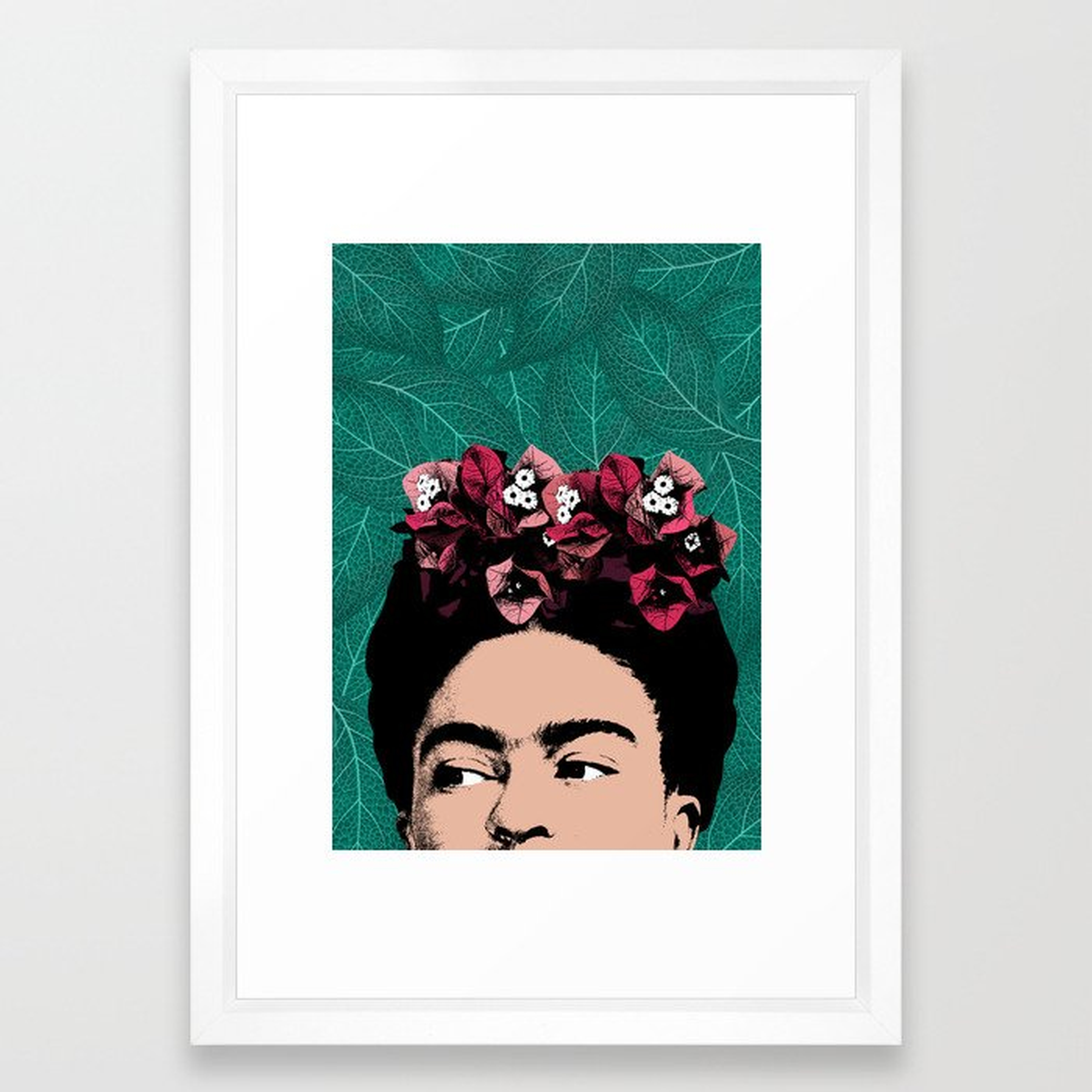 Floral Frida Framed Art Print - Society6