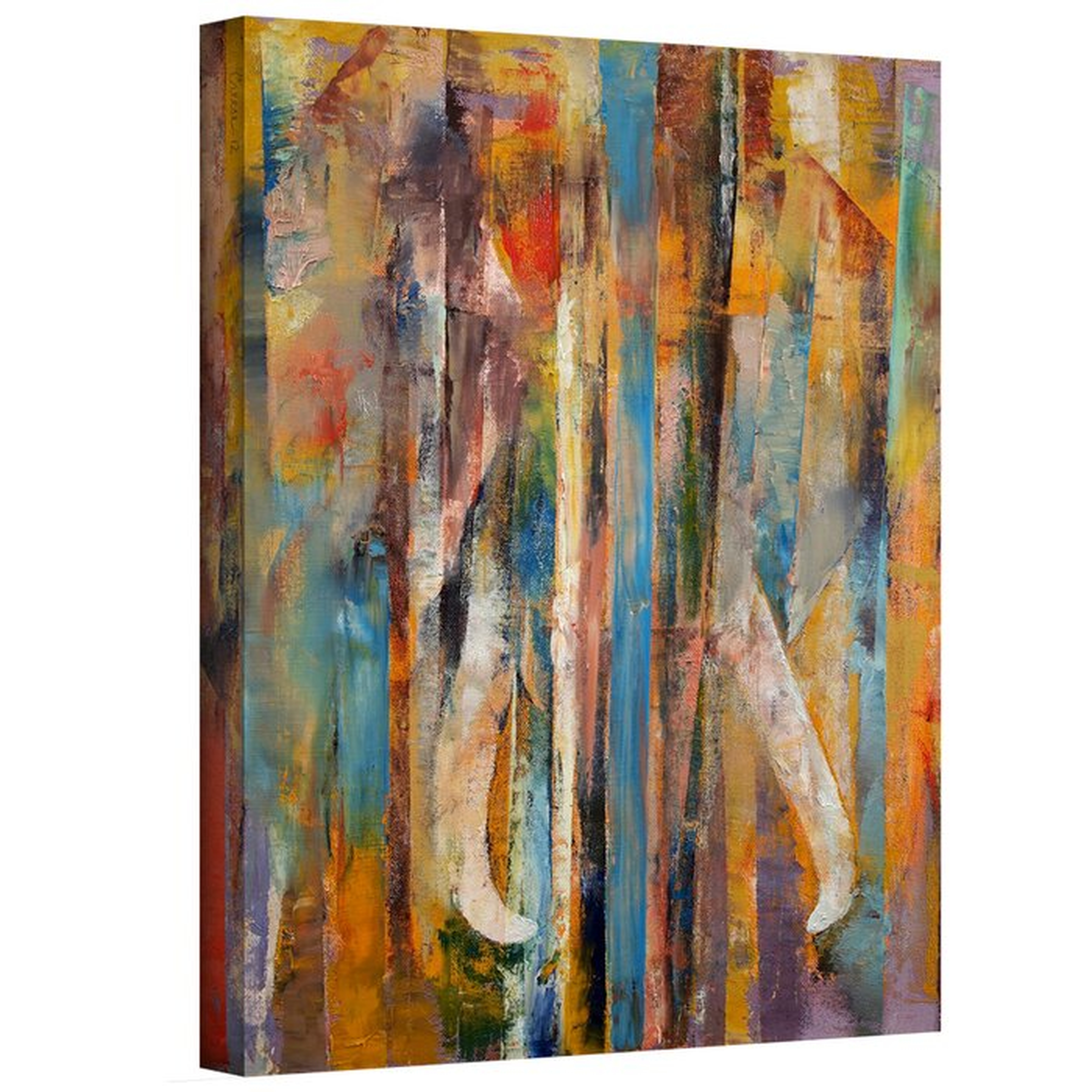 'Elephant' Painting on Wrapped Canvas Print - Wayfair