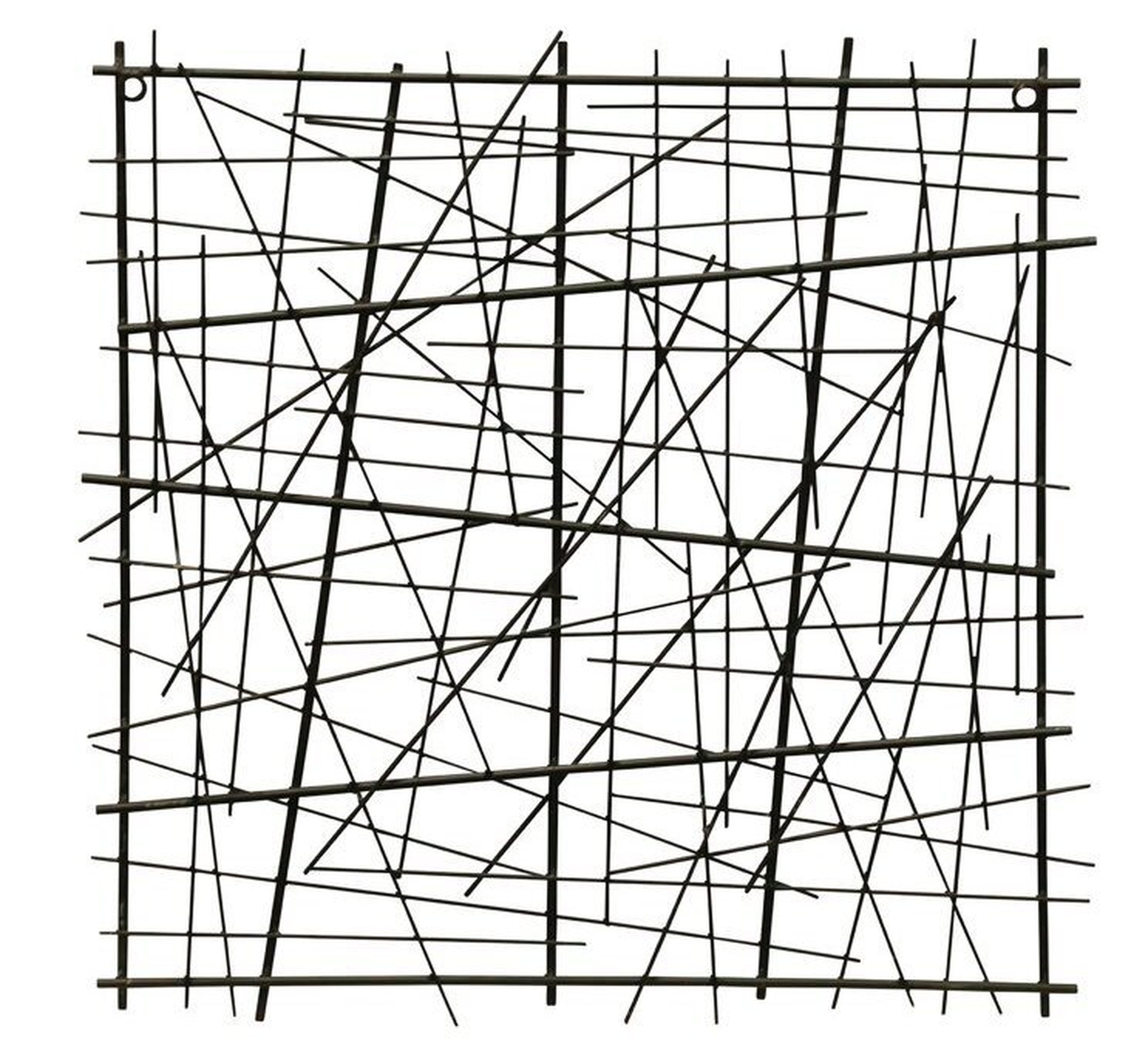 Onyx Cross Hatch III - Transitional Alternative Dimensional Sculpture Wall Décor - Wayfair