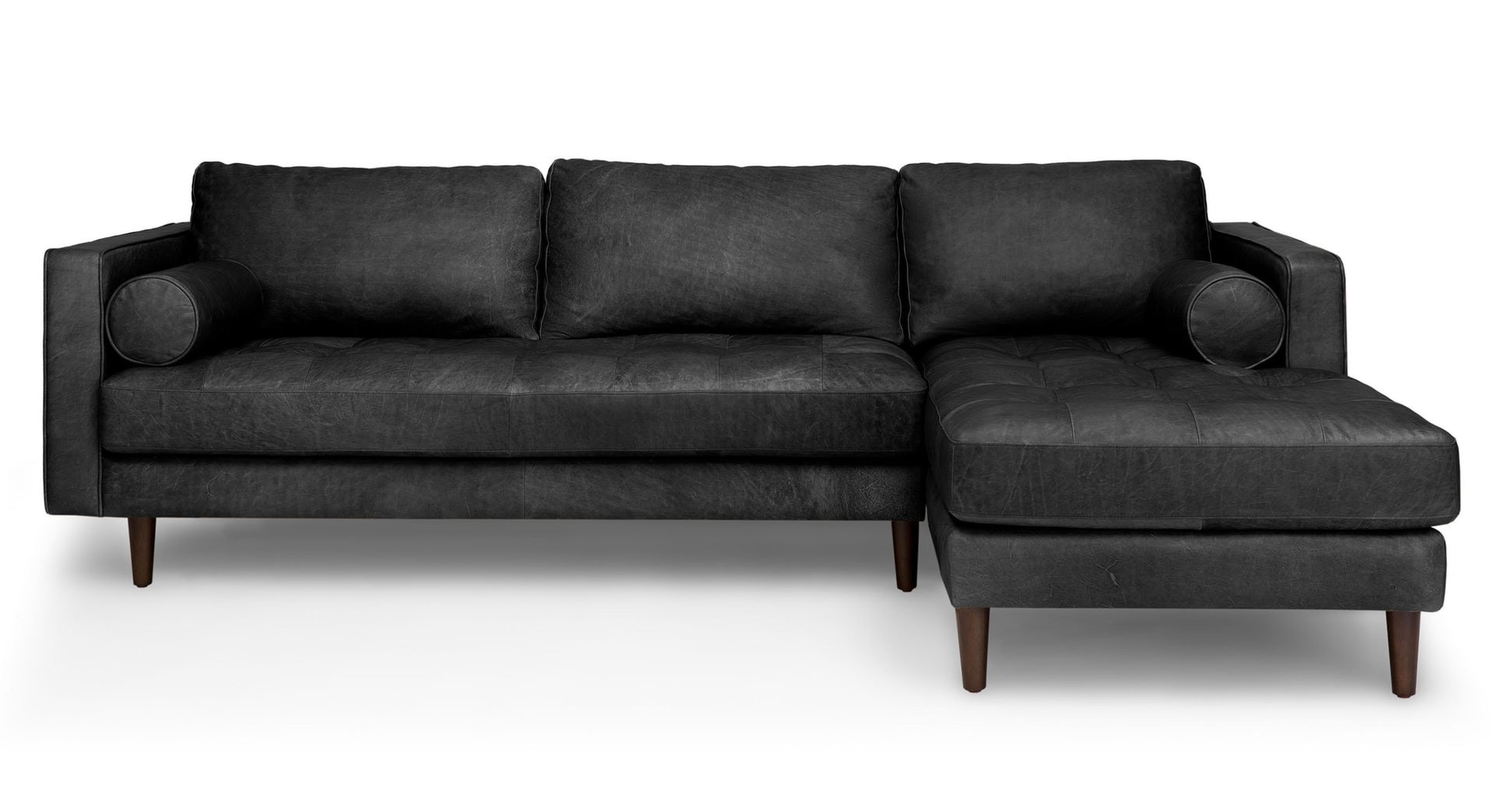 Sven Oxford Black Right Sectional Sofa - Article
