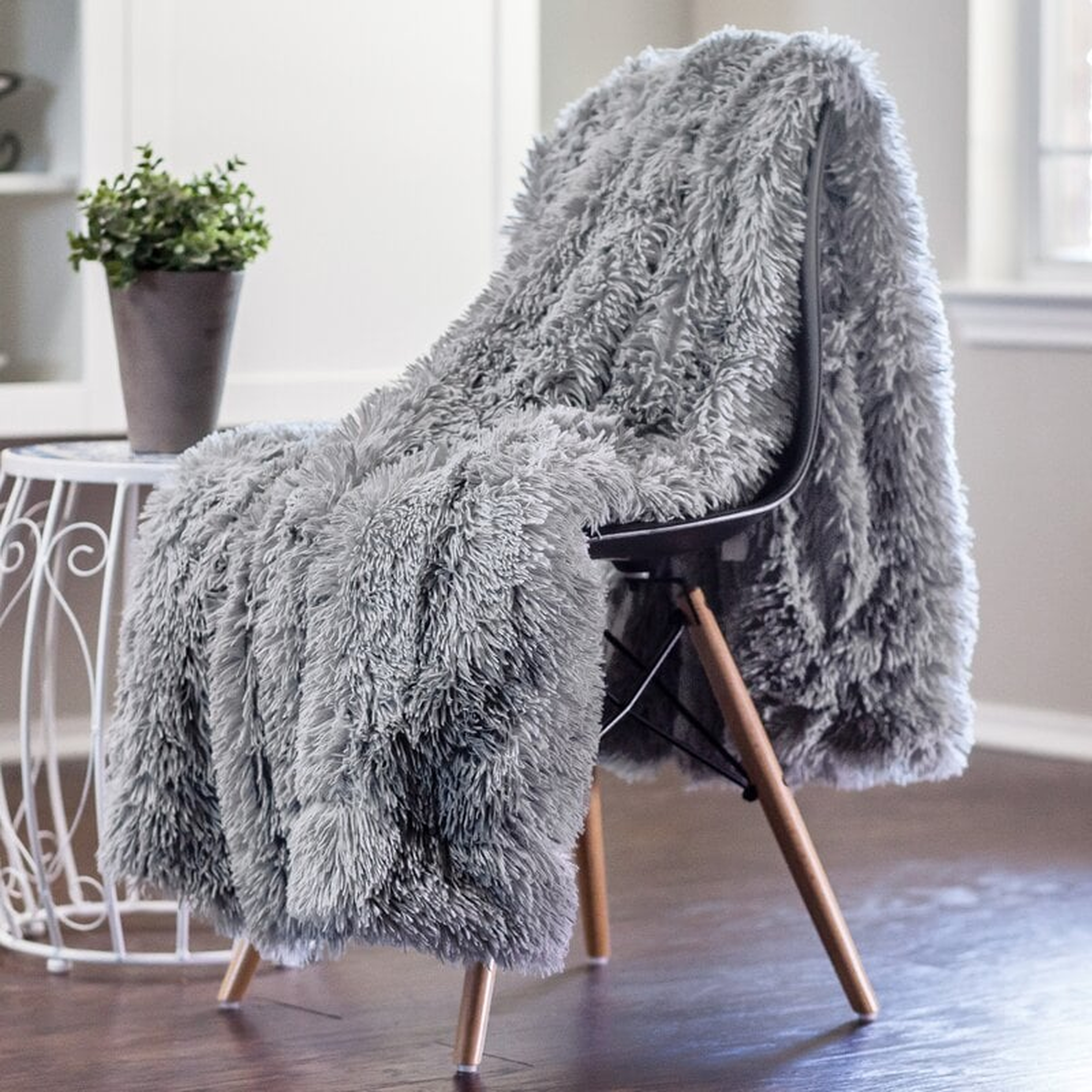 Dedrick Shaggy Super Elegent Sherpa Long Fur Throw - Wayfair