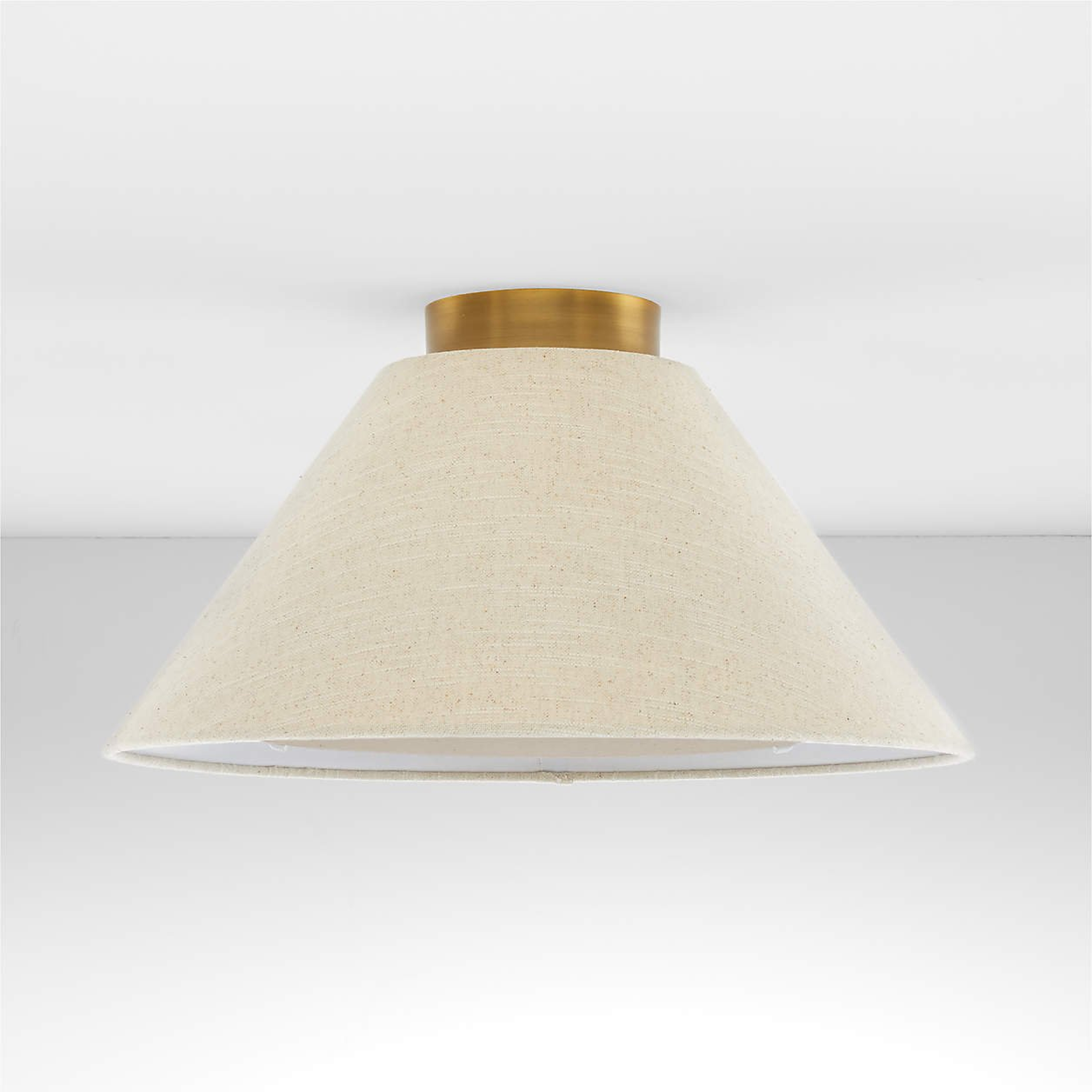 Arcinela Conical Linen Flush Mount Light - Crate and Barrel