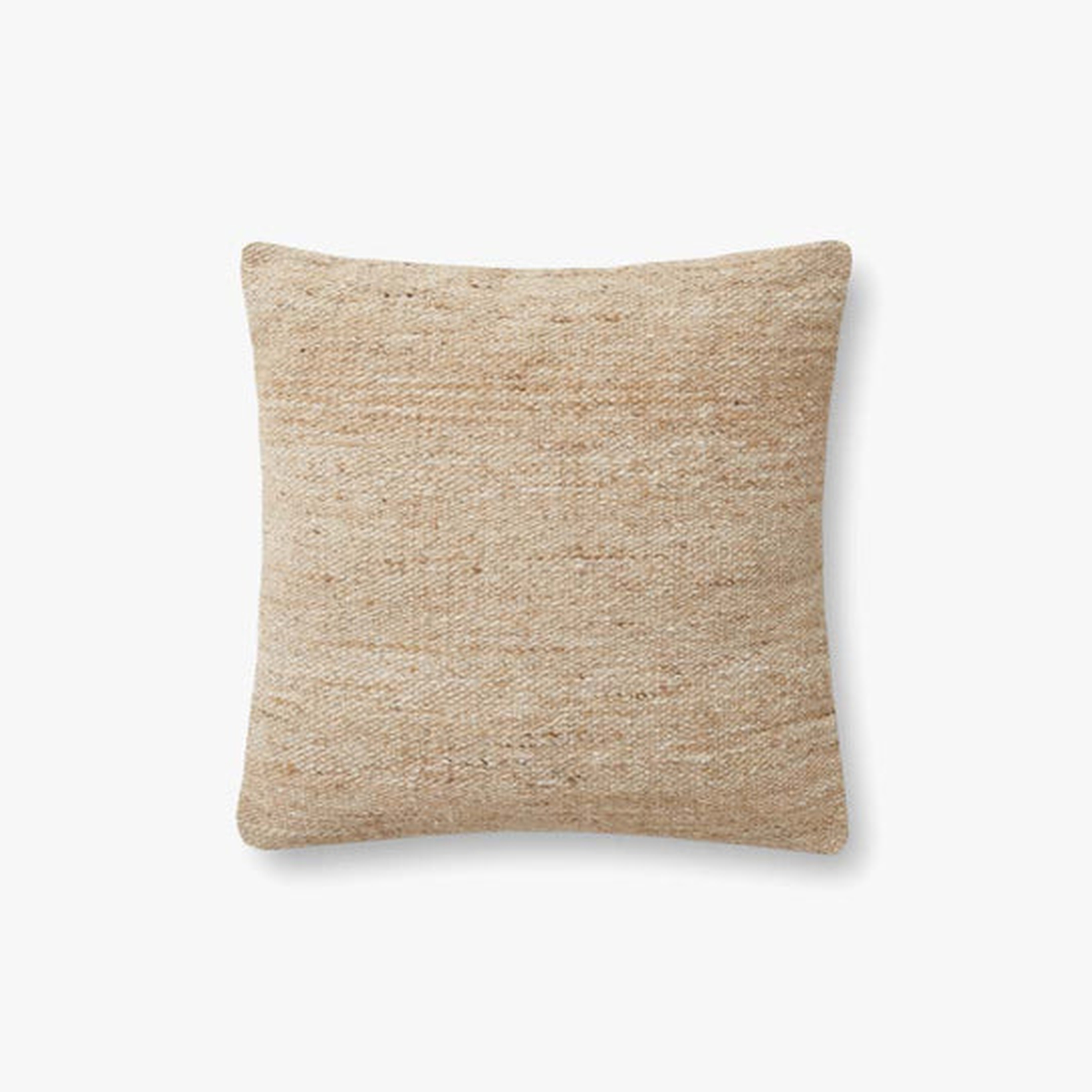 PILLOWS PMH0024 BEIGE 18" x 18" Cover Only - Loloi Rugs