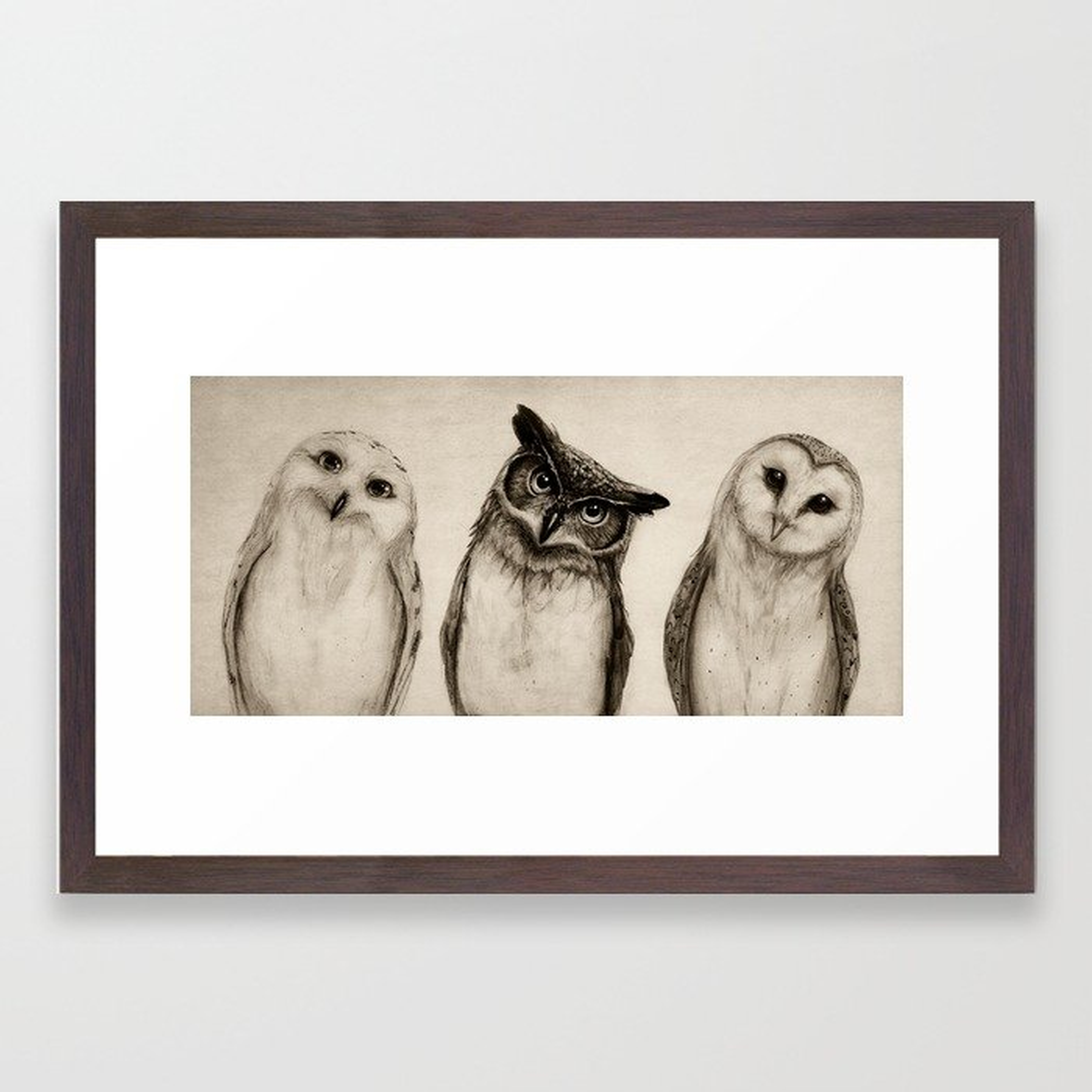 The Owl's 3 Framed Art Print by Isaiah K. Stephens - Society6