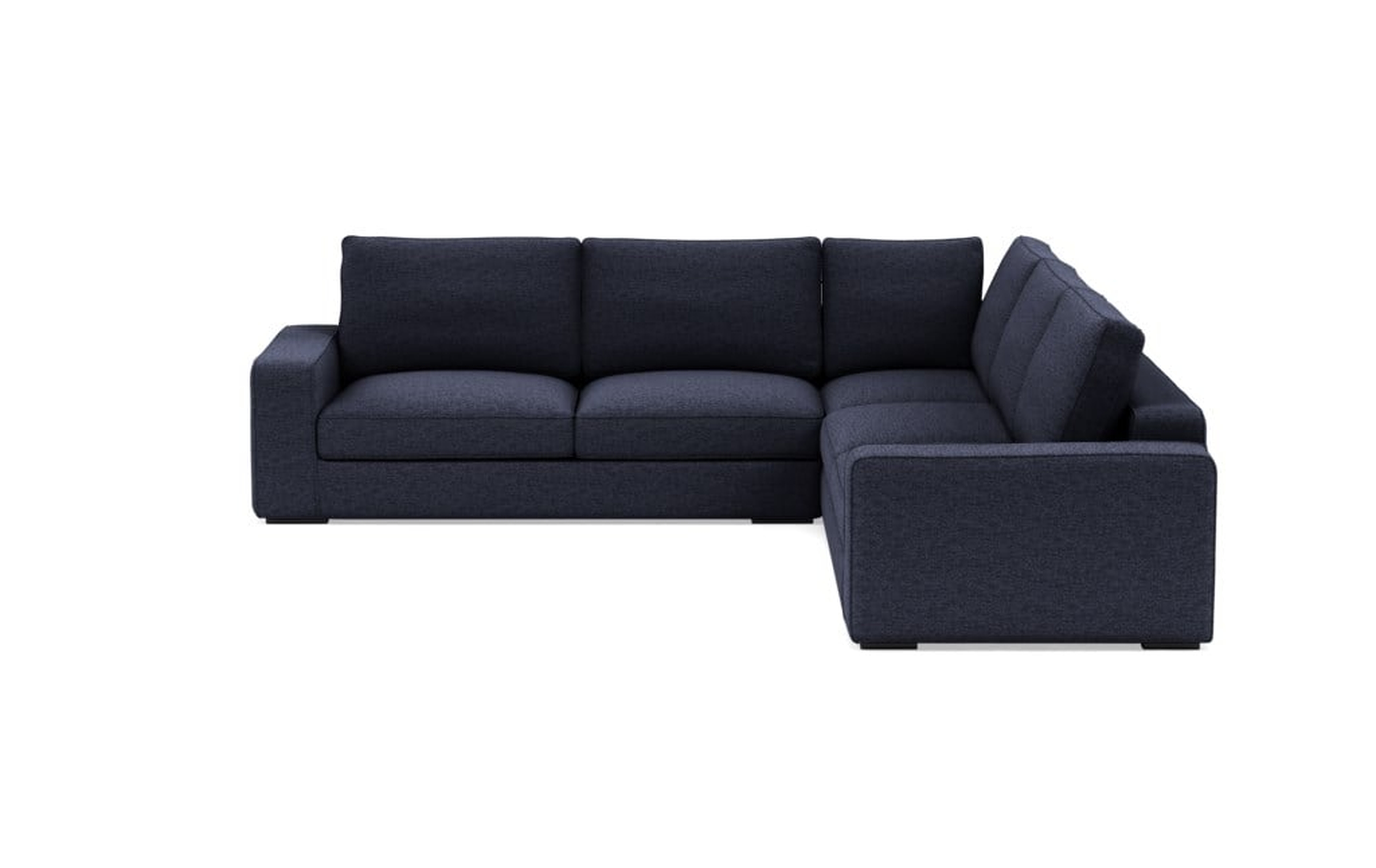 AINSLEY Corner Sectional - Azure Heathered Weave - Interior Define