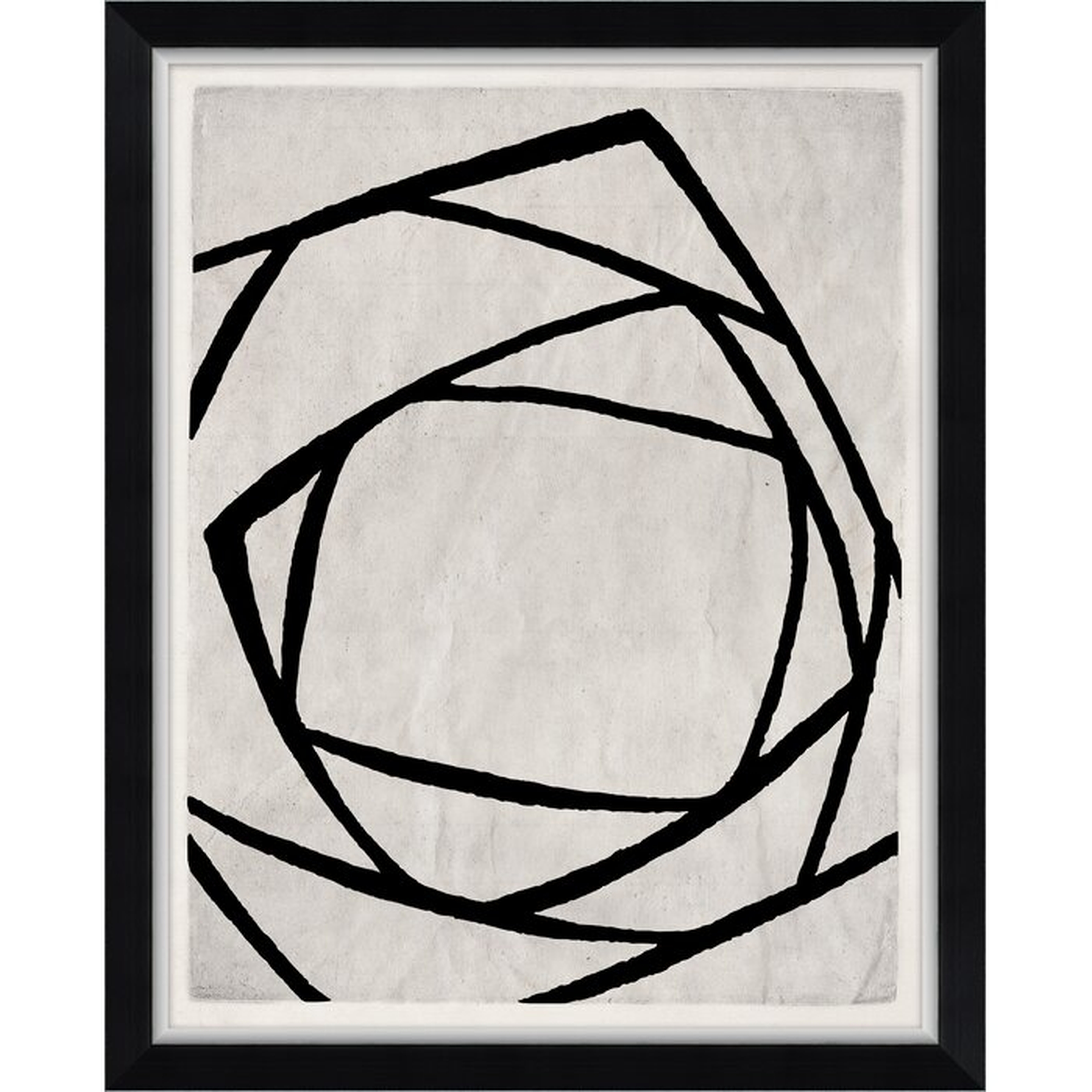 Soicher Marin Finn and Ivy 'Black and White Geometrics 1' - Picture Frame Painting on Paper - Perigold