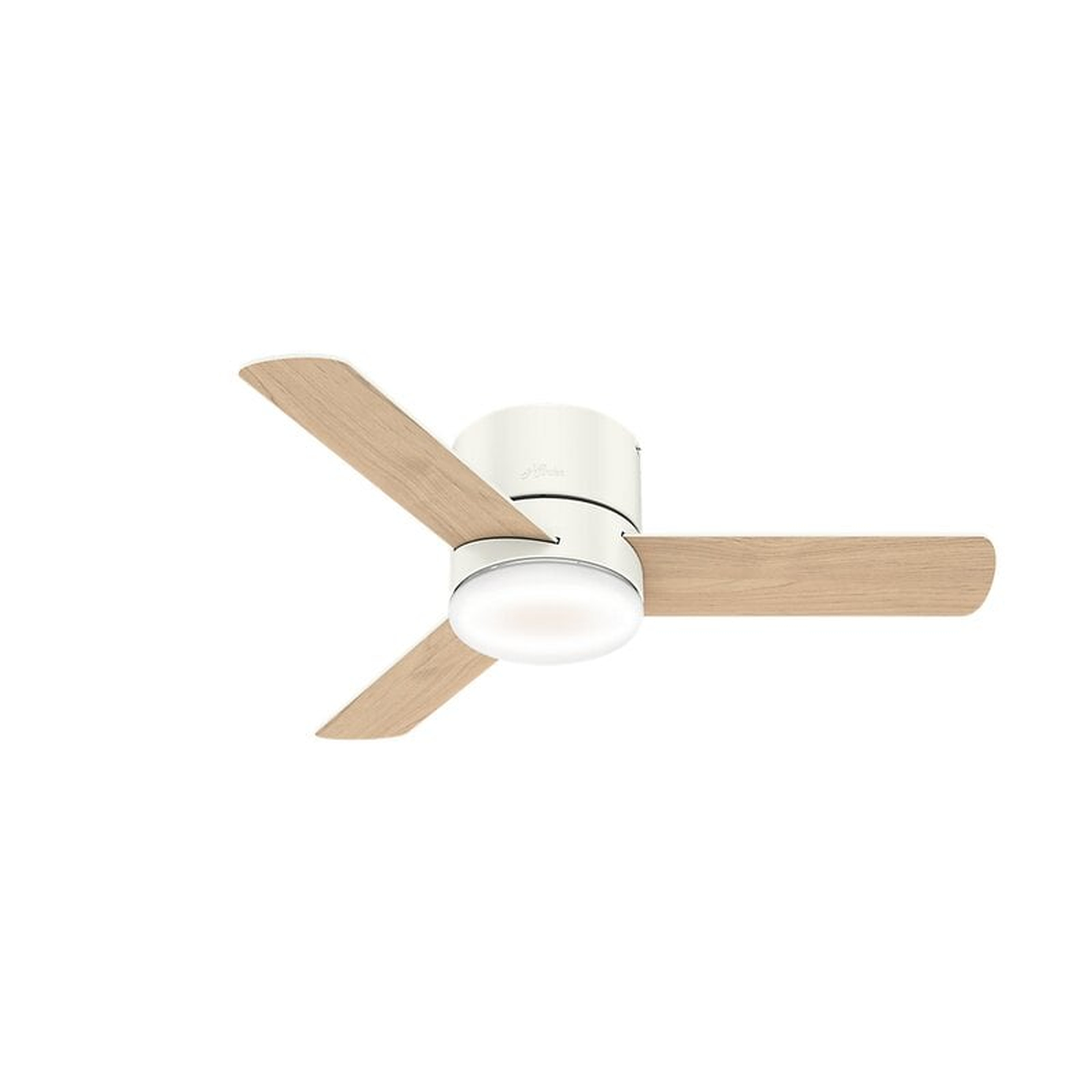 44'' Minimus 3 - Blade Flush Mount Ceiling Fan with Remote Control and Light Kit Included - Wayfair