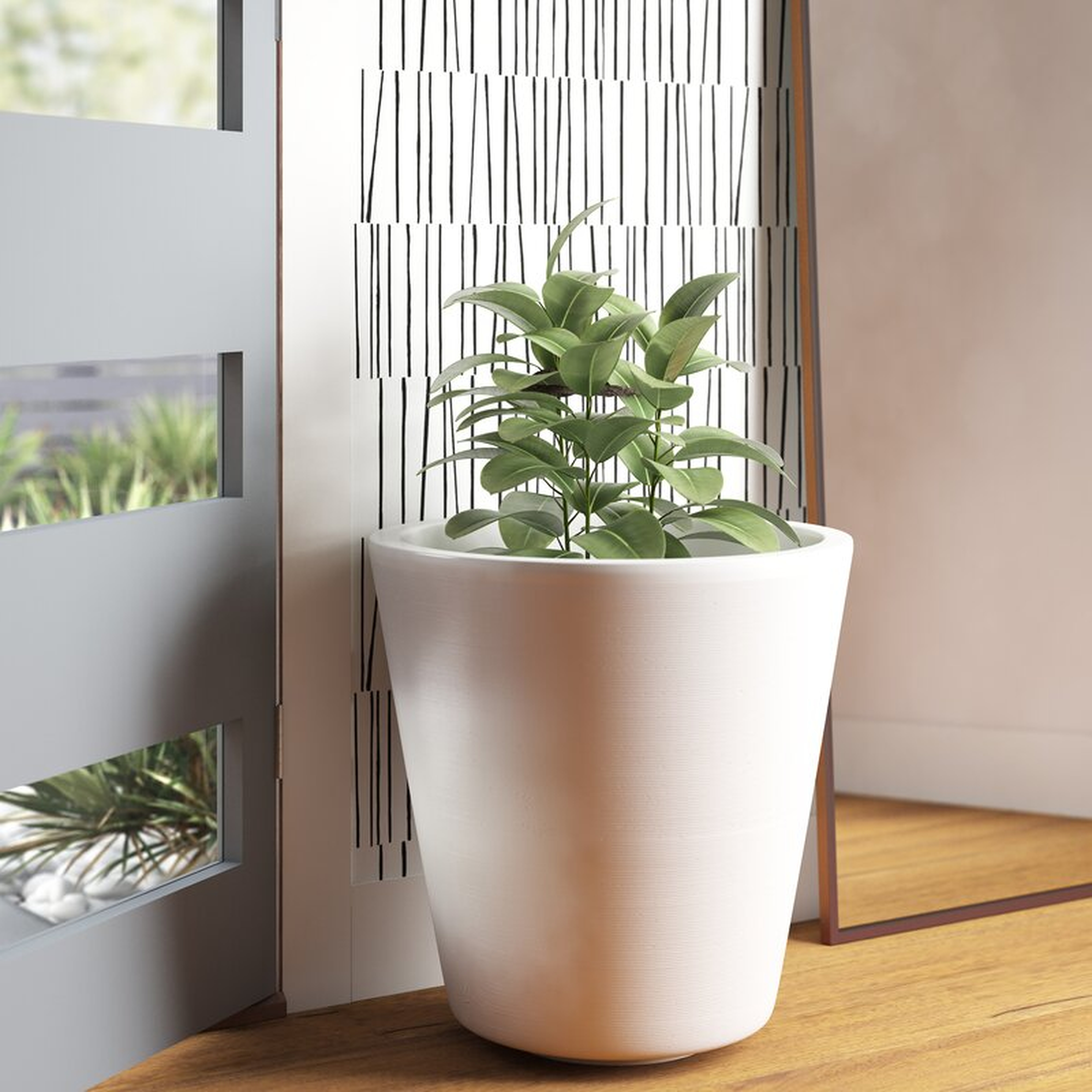 Sienna Plastic Pot Planter - Wayfair