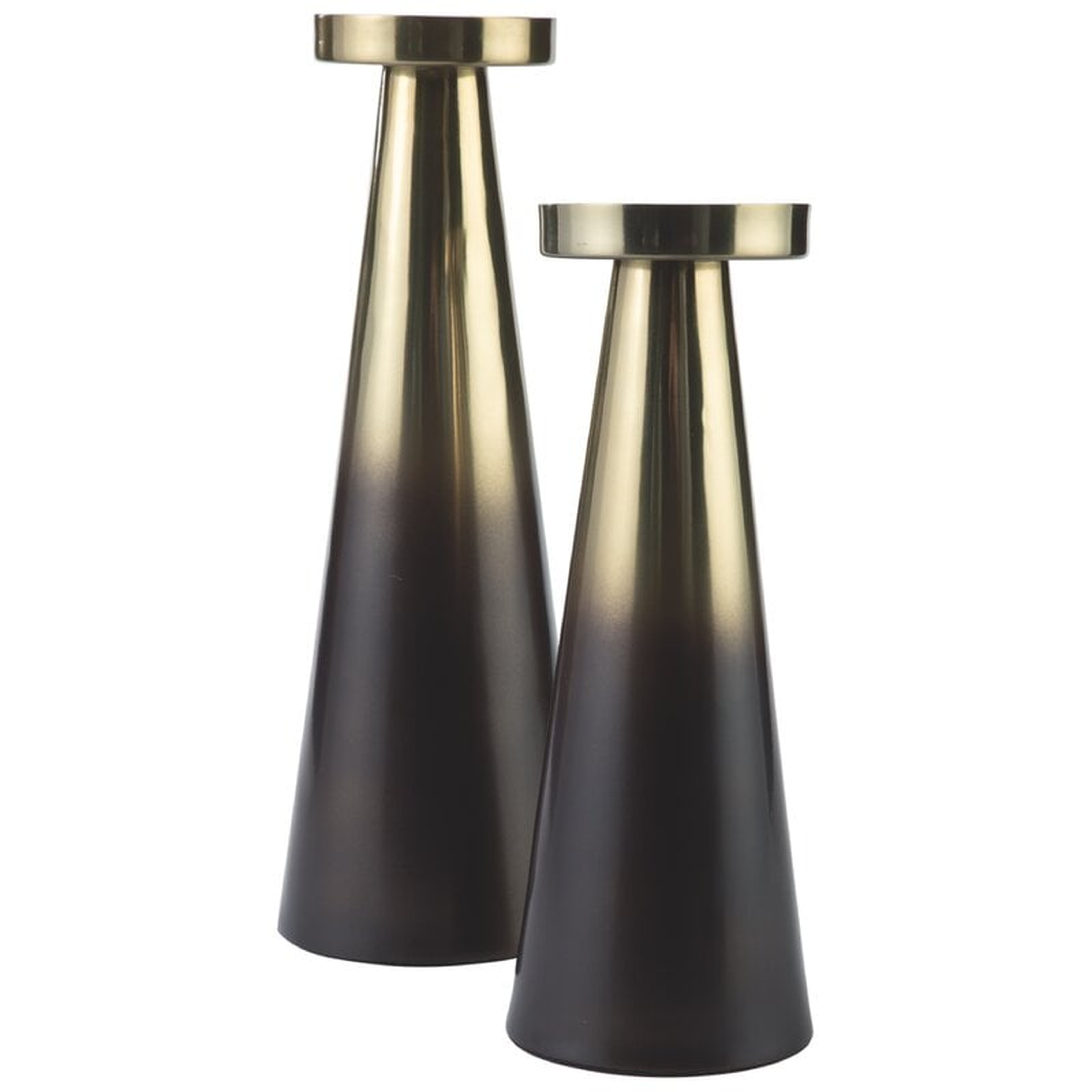 2 Piece Stainless Steel Tabletop Candlestick Set - Wayfair