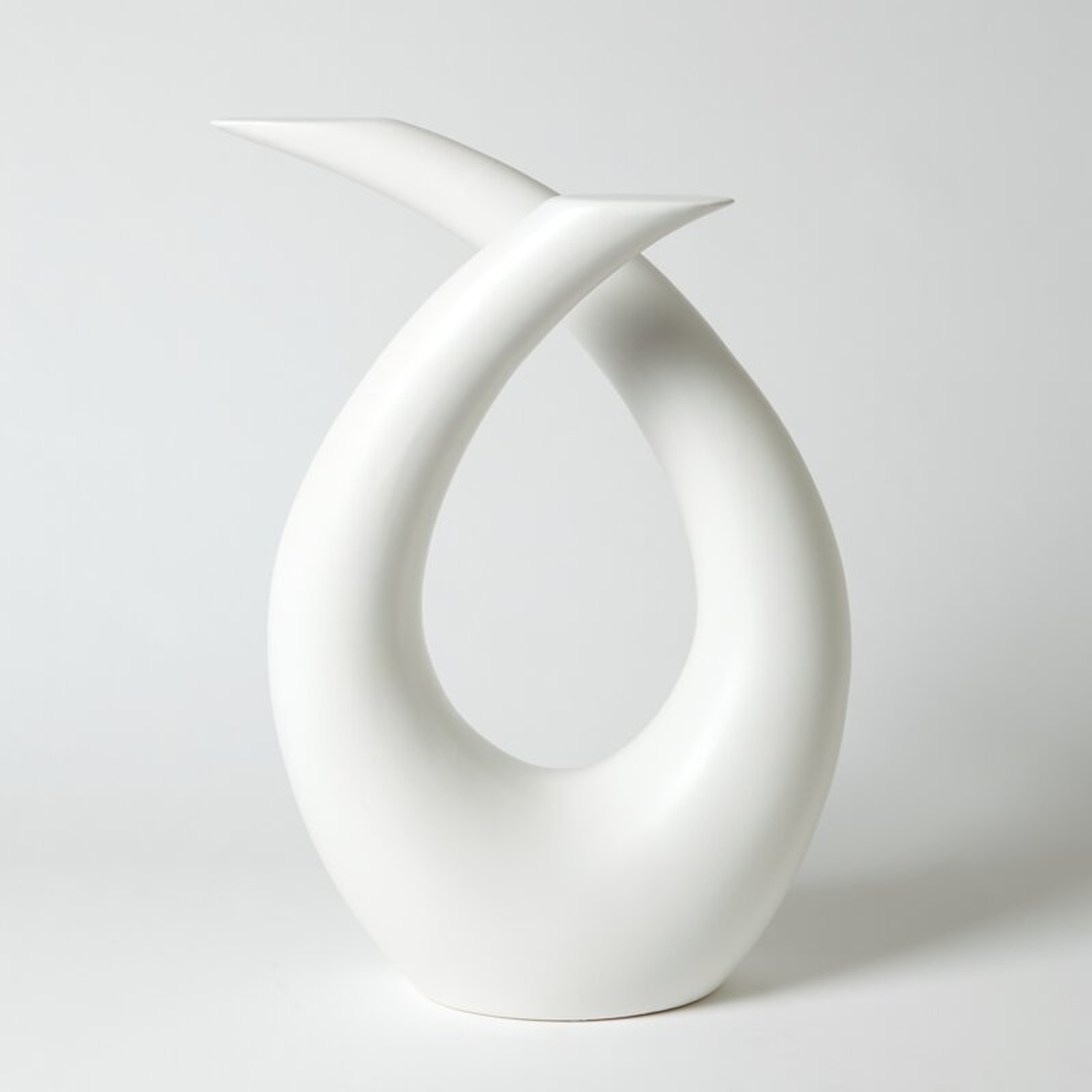 Global Views Loop Sculpture-Matte White - Perigold