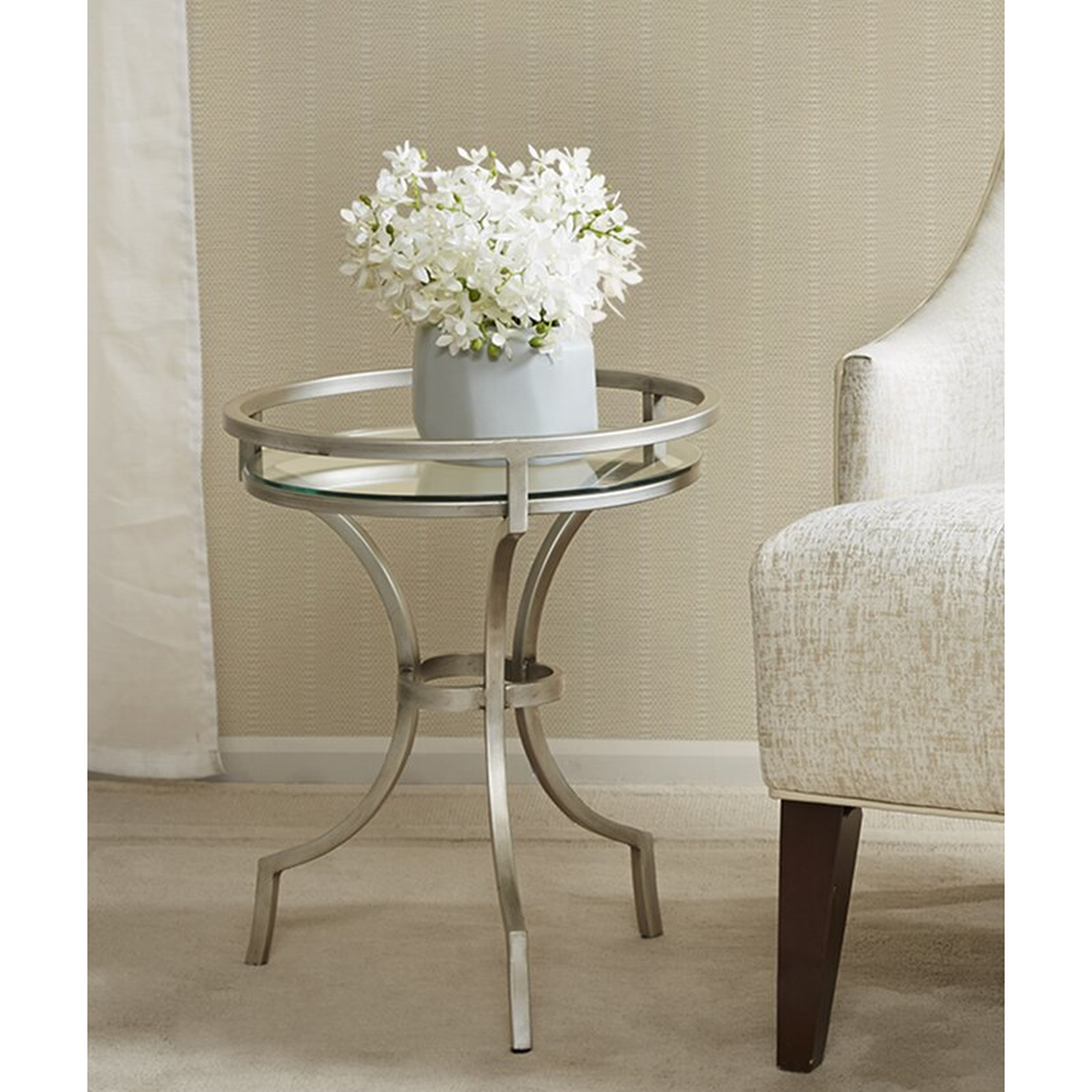 Boisdale Glass 3 Legs End Table - Wayfair