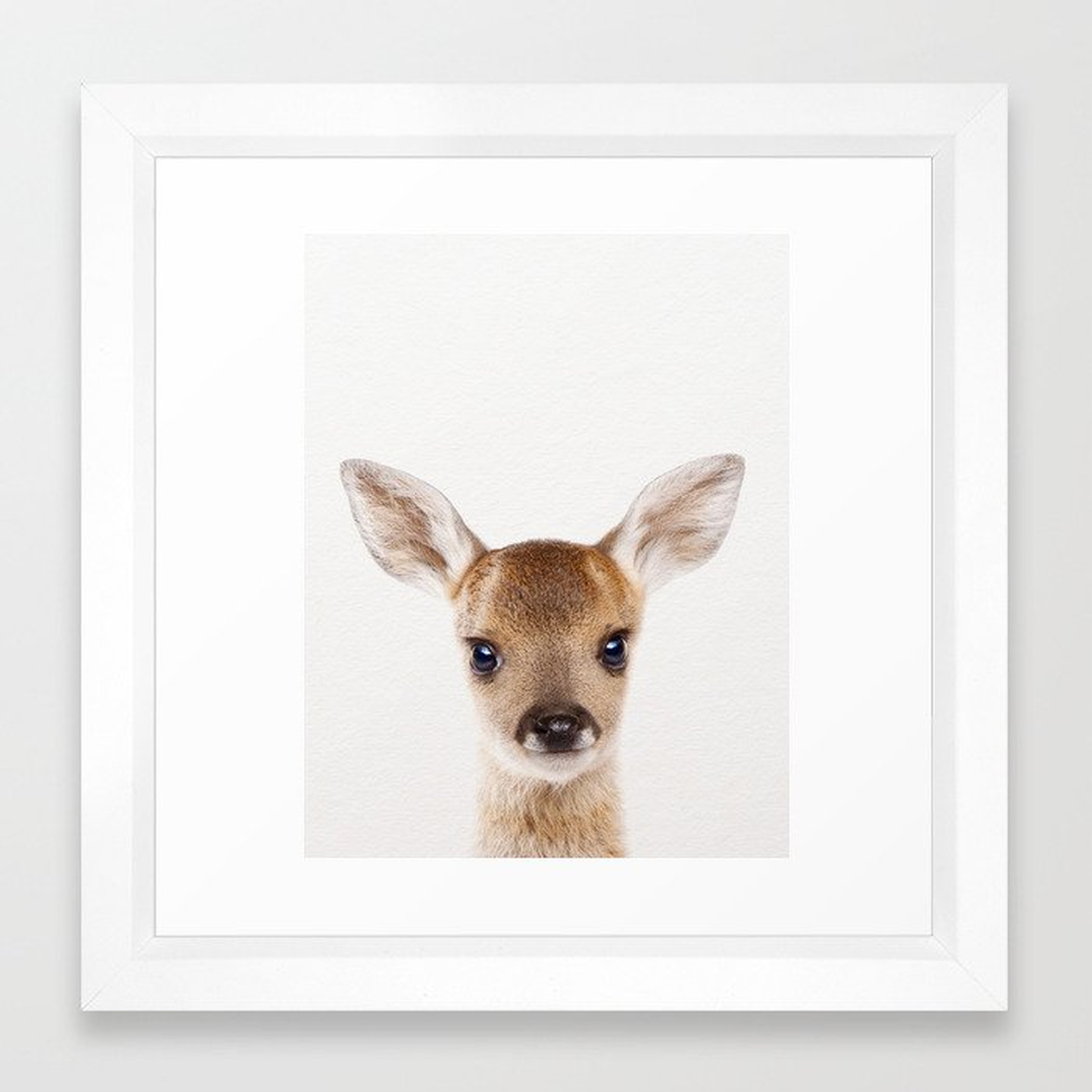 Baby Deer, Baby Animals Art Print By Synplus Framed Art Print - Society6