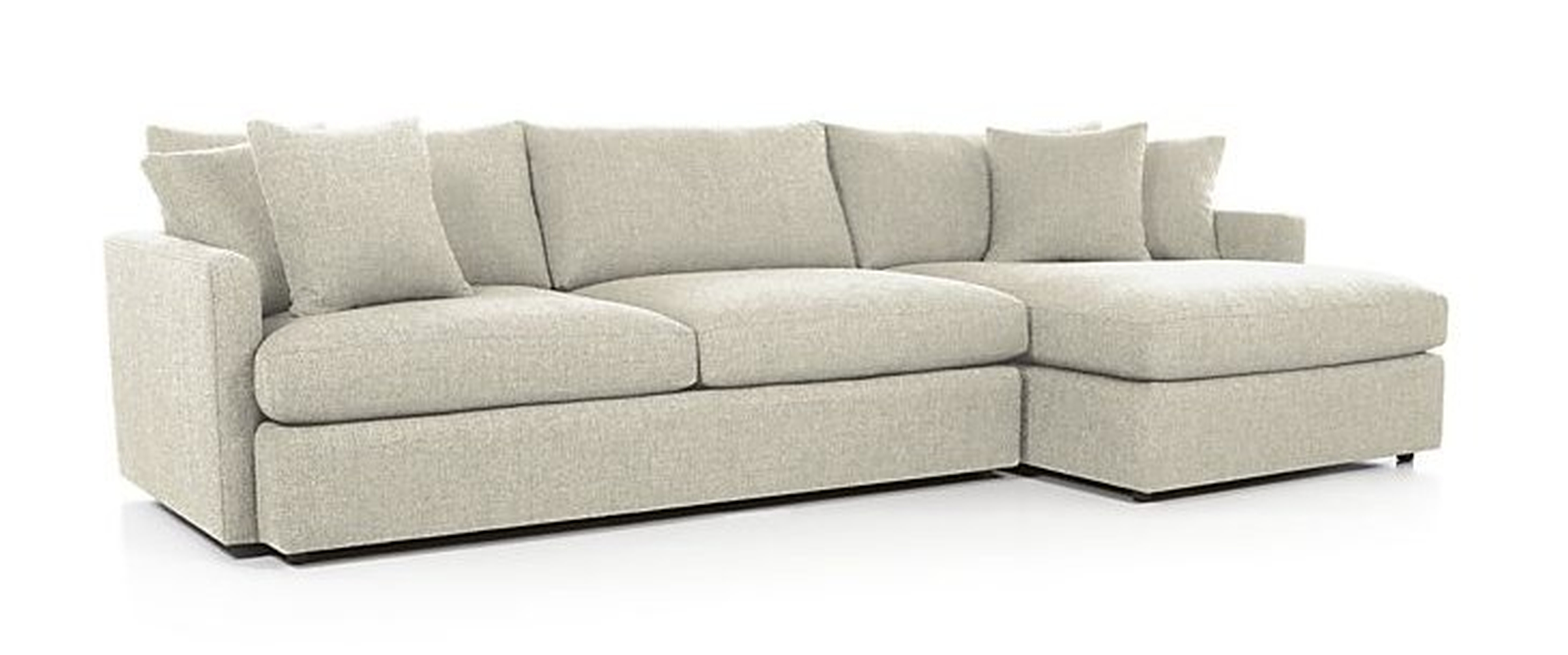 Lounge II 2-Piece Sectional Sofa - Taft Cement- Ships in Nov - Crate and Barrel