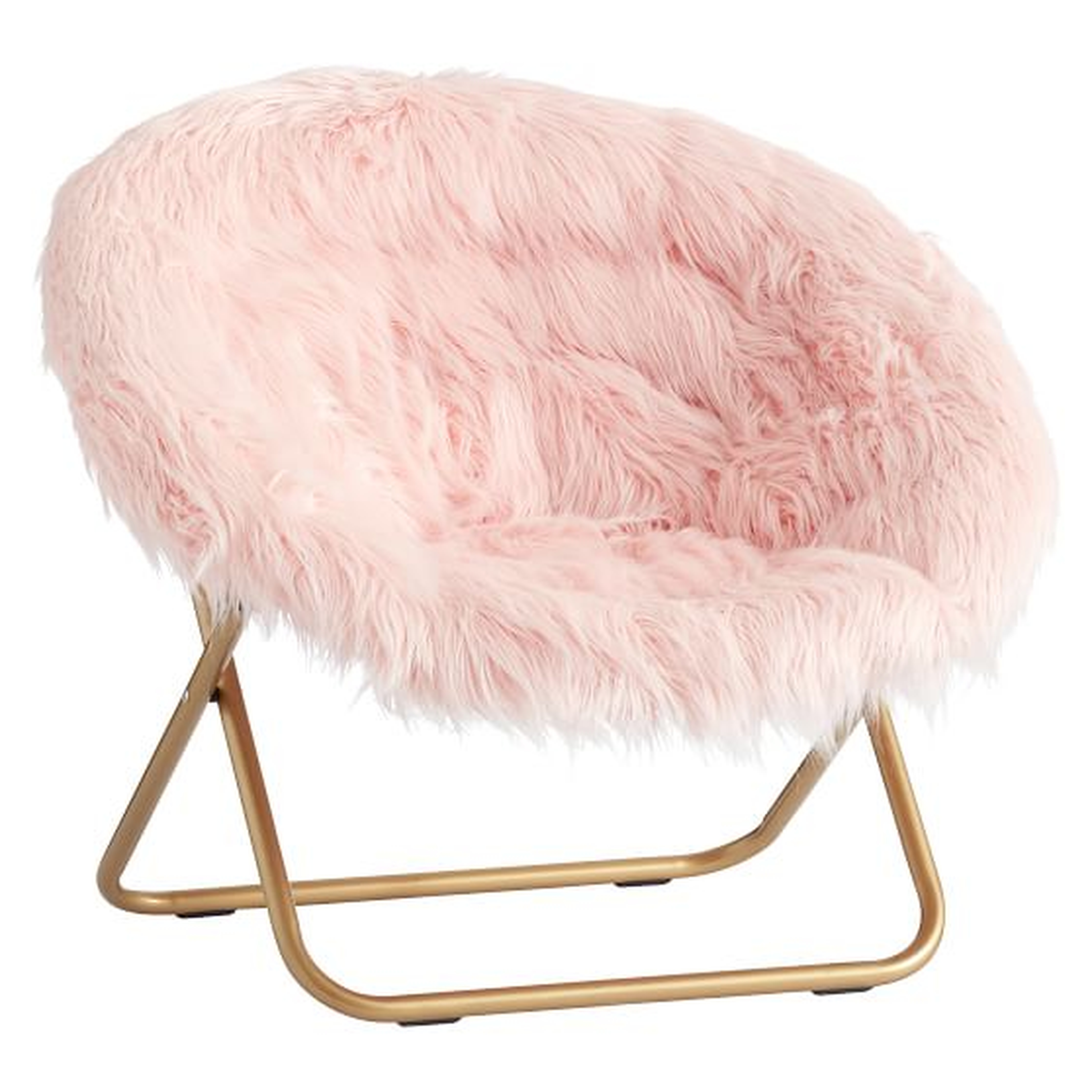 Ivory Himalayan Faux-Fur Hang-A-Round Chair - Pottery Barn Teen
