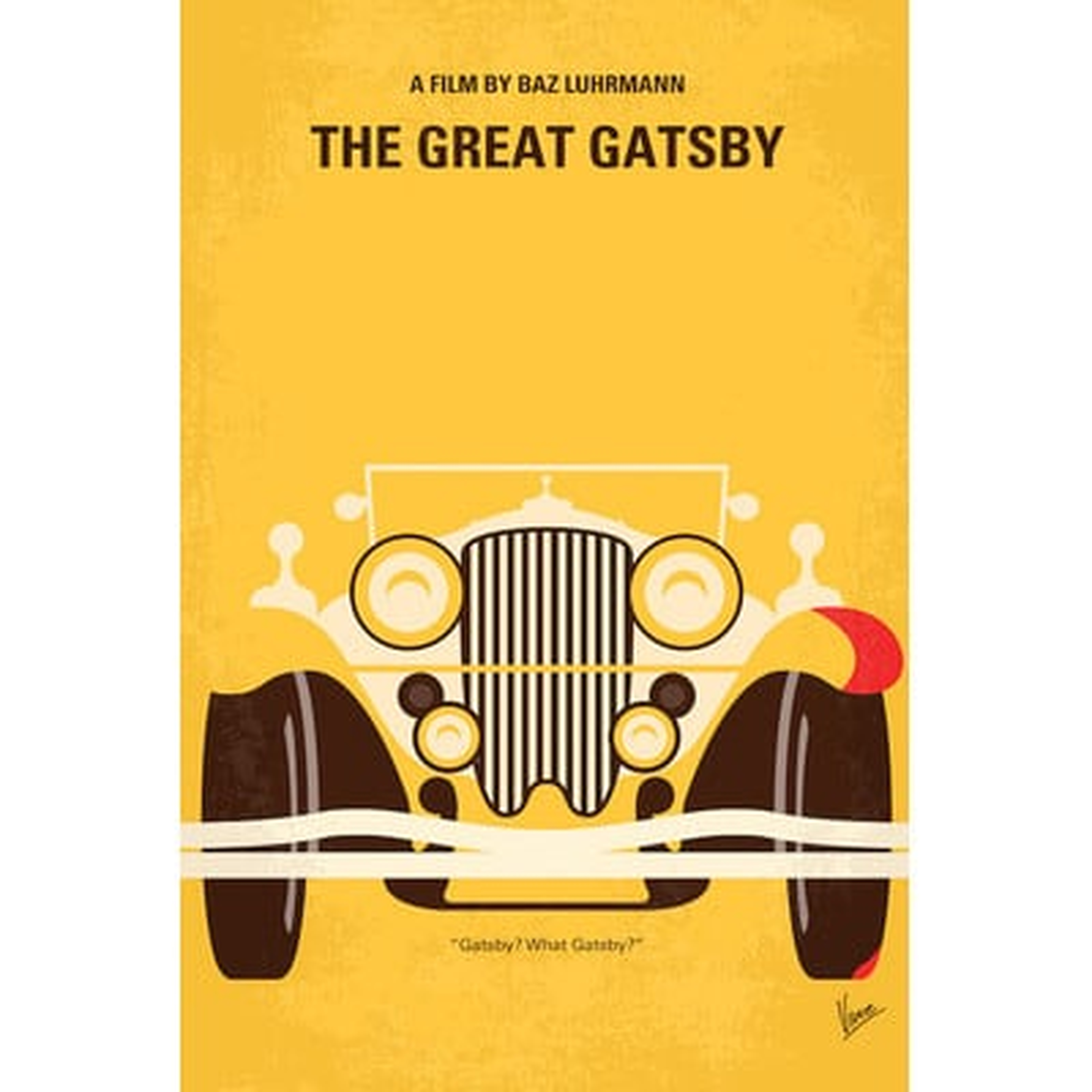 'The Great Gatsby Minimal Movie Poster' by Chungkong Vintage Advertisement on Wrapped Canvas - Wayfair