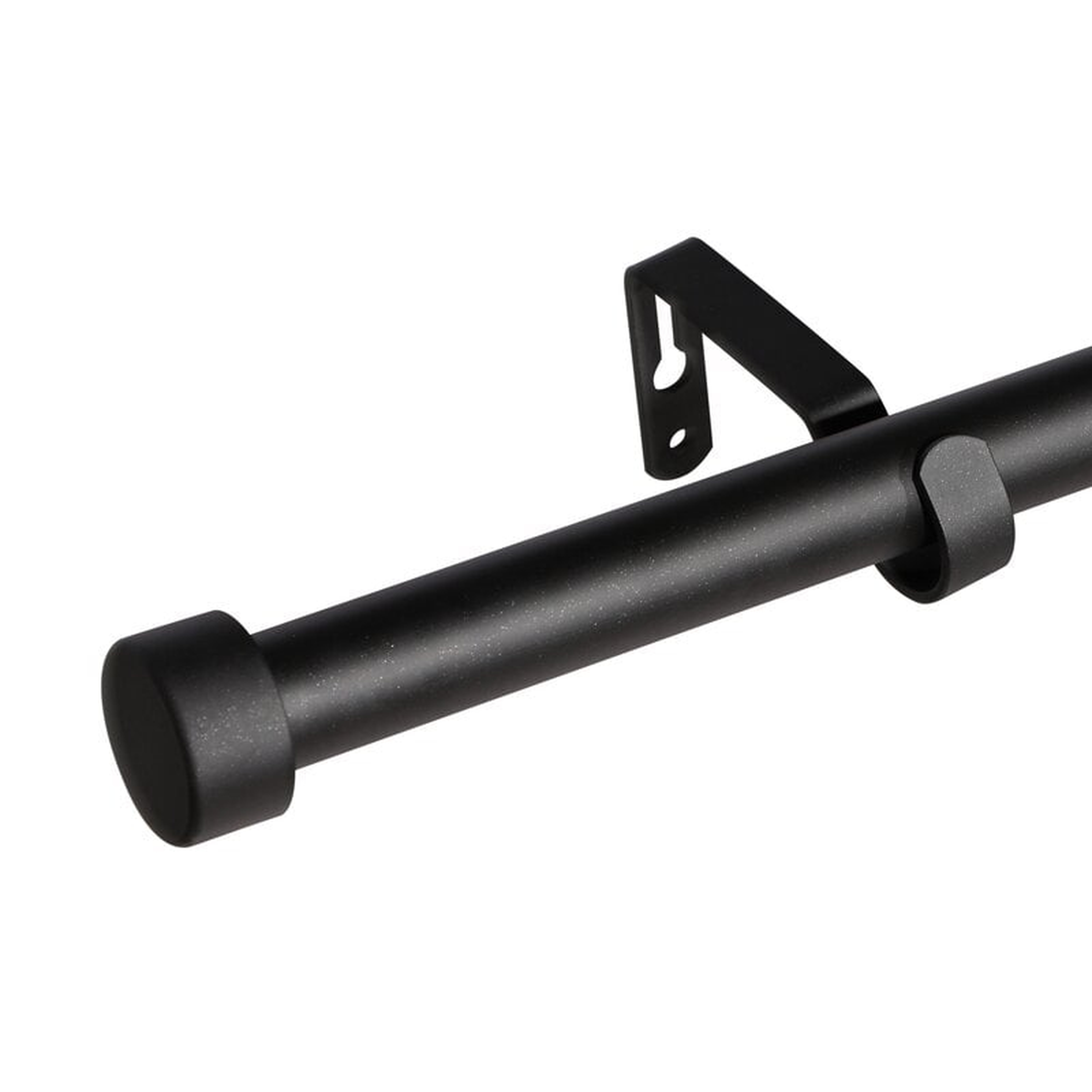 Choukri Adjustable 1" Single Curtain Rod in Black - Wayfair