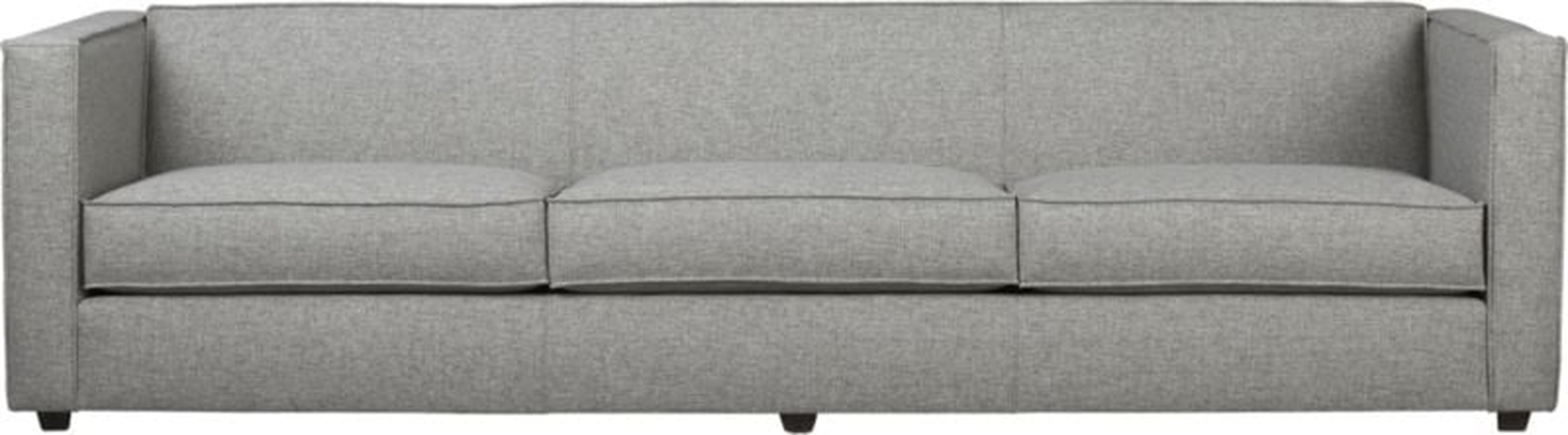 Club 101" Grey Fabric 3-Seater Sofa - CB2