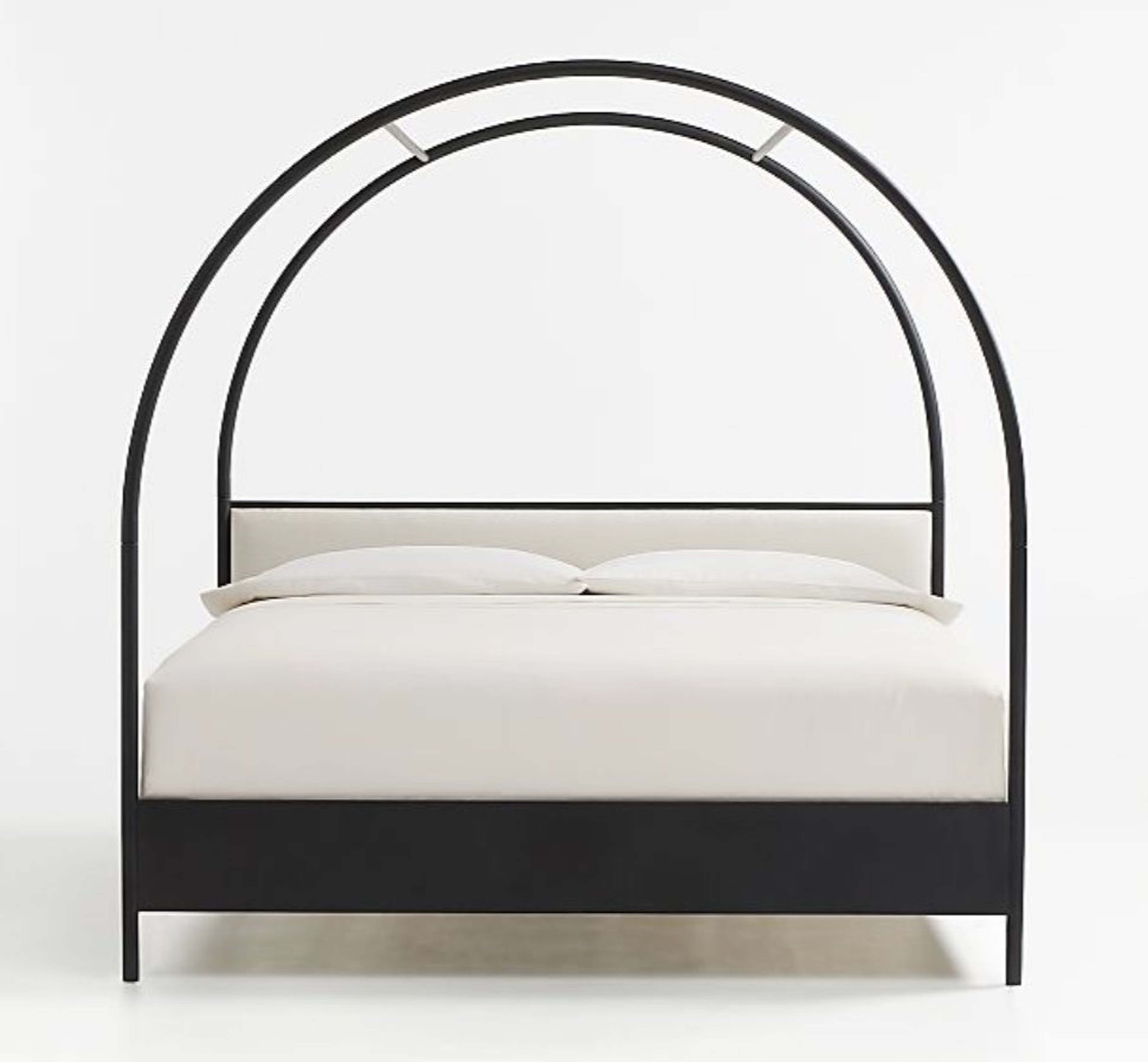 Canyon King Arched Canopy Bed with Upholstered Headboard - Crate and Barrel