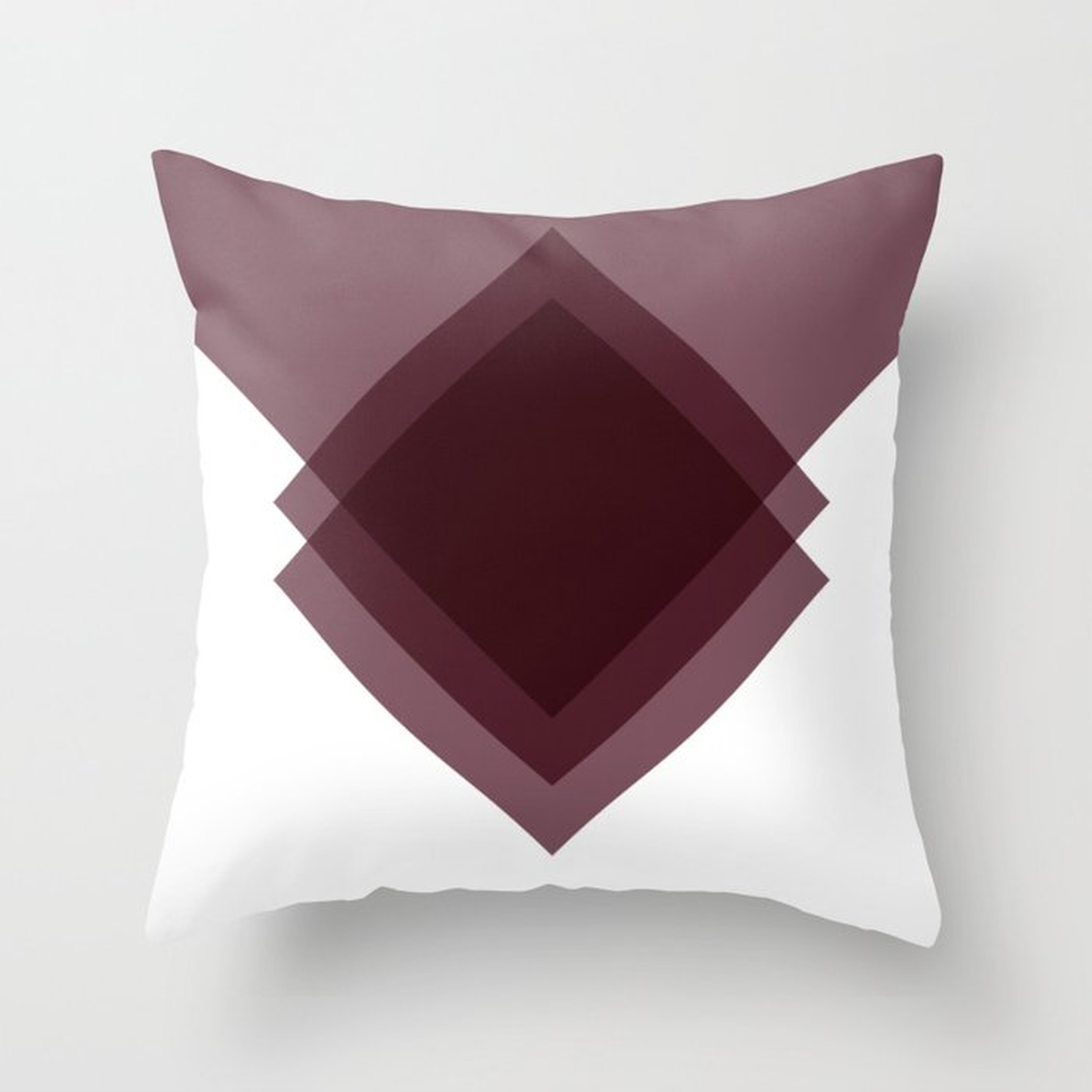 Modern Geometric Art Deco Burgundy Indoor Throw Pillow - Society6