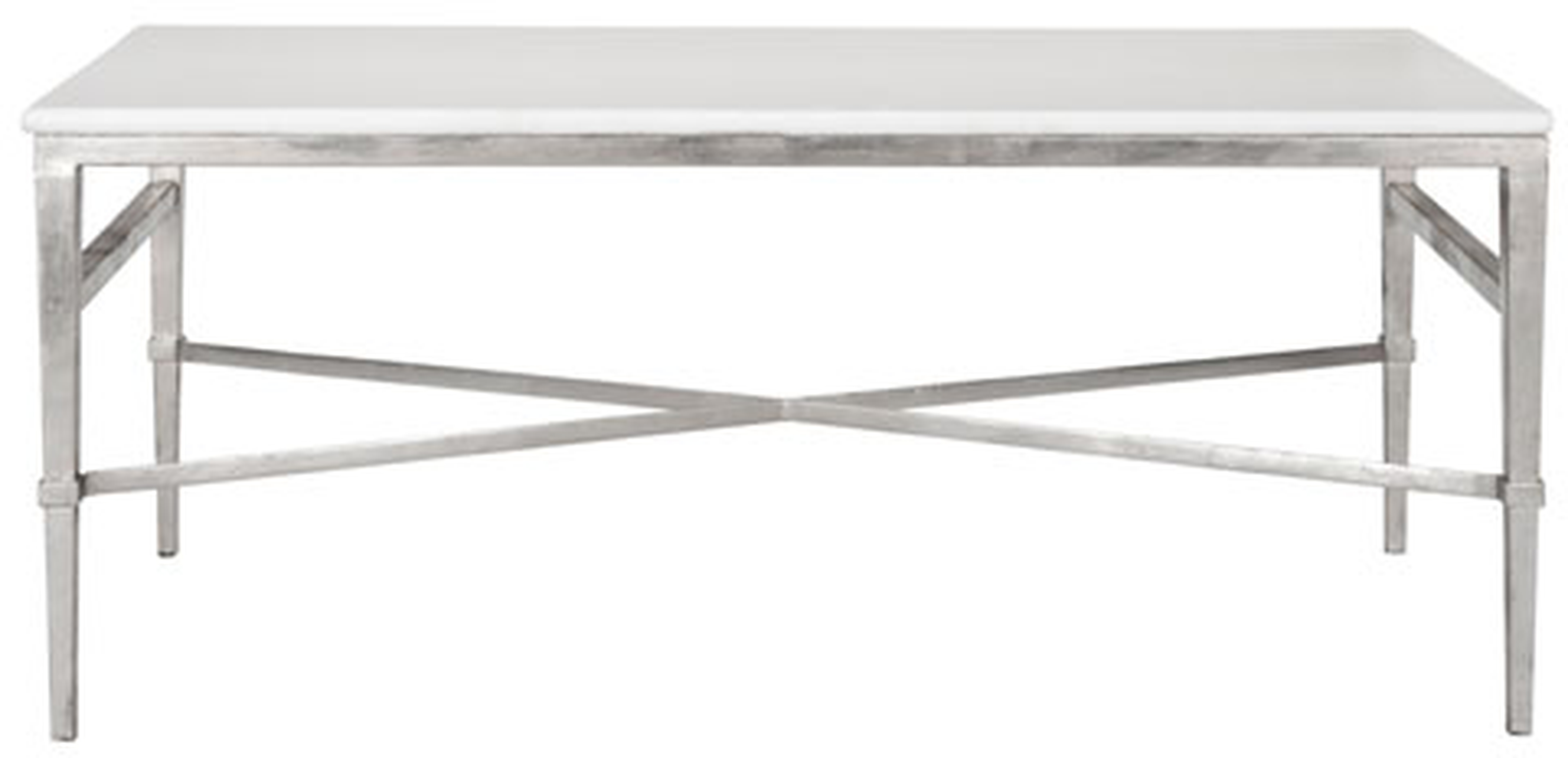 Acker Marble Cocktail Table - White - Arlo Home - Arlo Home